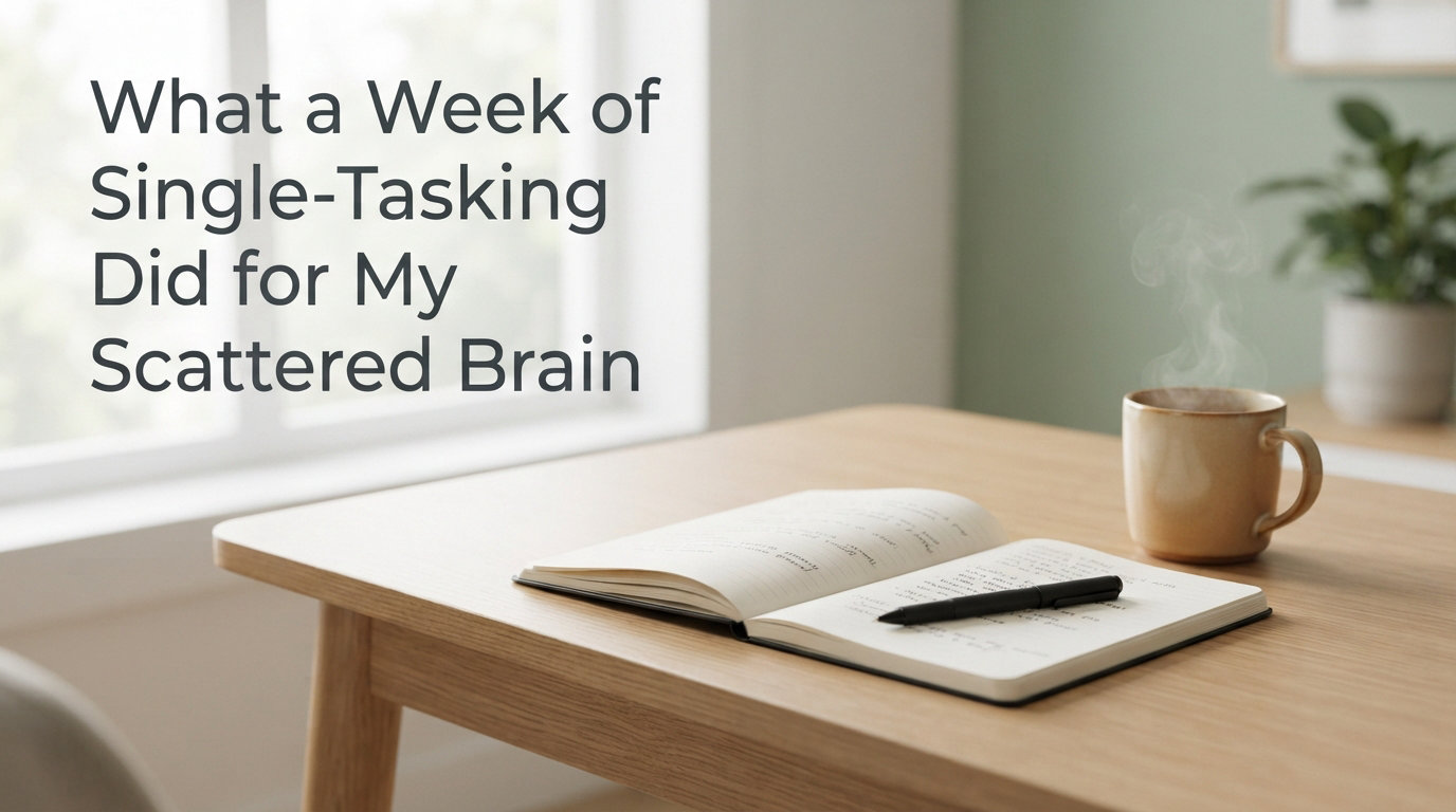 What a Week of Single-Tasking Did for My Scattered Brain