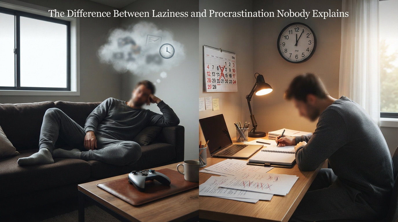 The Difference Between Laziness and Procrastination Nobody Explains