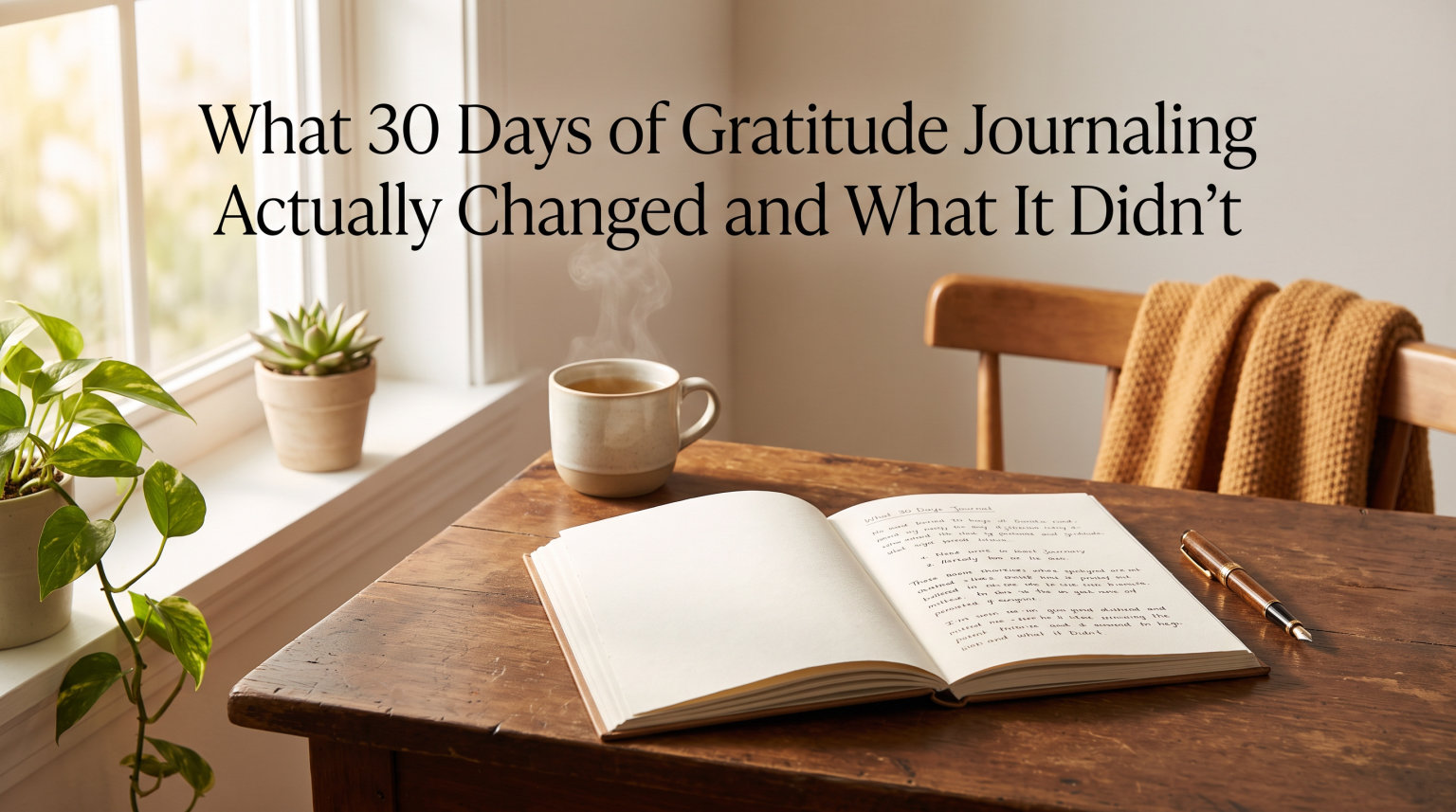 What 30 Days of Gratitude Journaling Actually Changed and What It Didn't