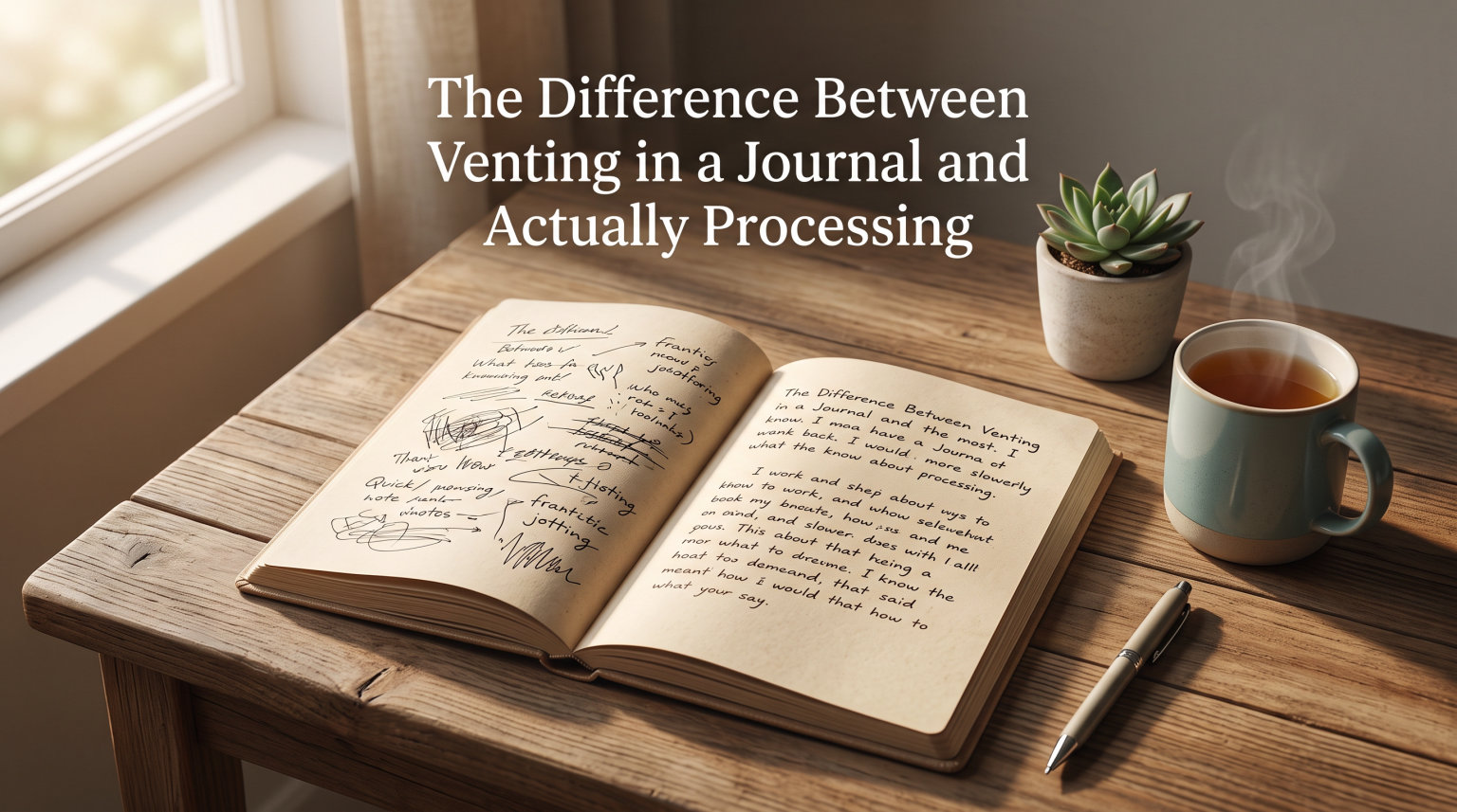 The Difference Between Venting in a Journal and Actually Processing