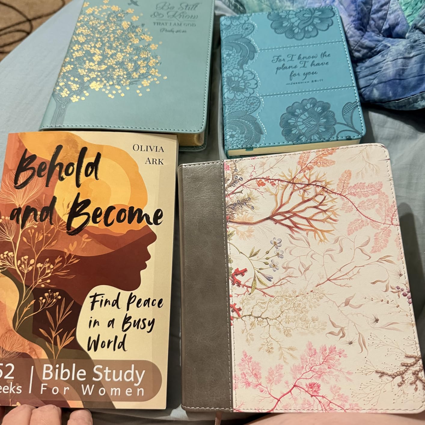 Christian Art Gifts Classic Journal Be Still And Know Psalm 46:10 Floral Inspirational Scripture Notebook, Ribbon Marker, Teal/Gold Faux Leather Flexcover, 336 Ruled Pages customer photo 1