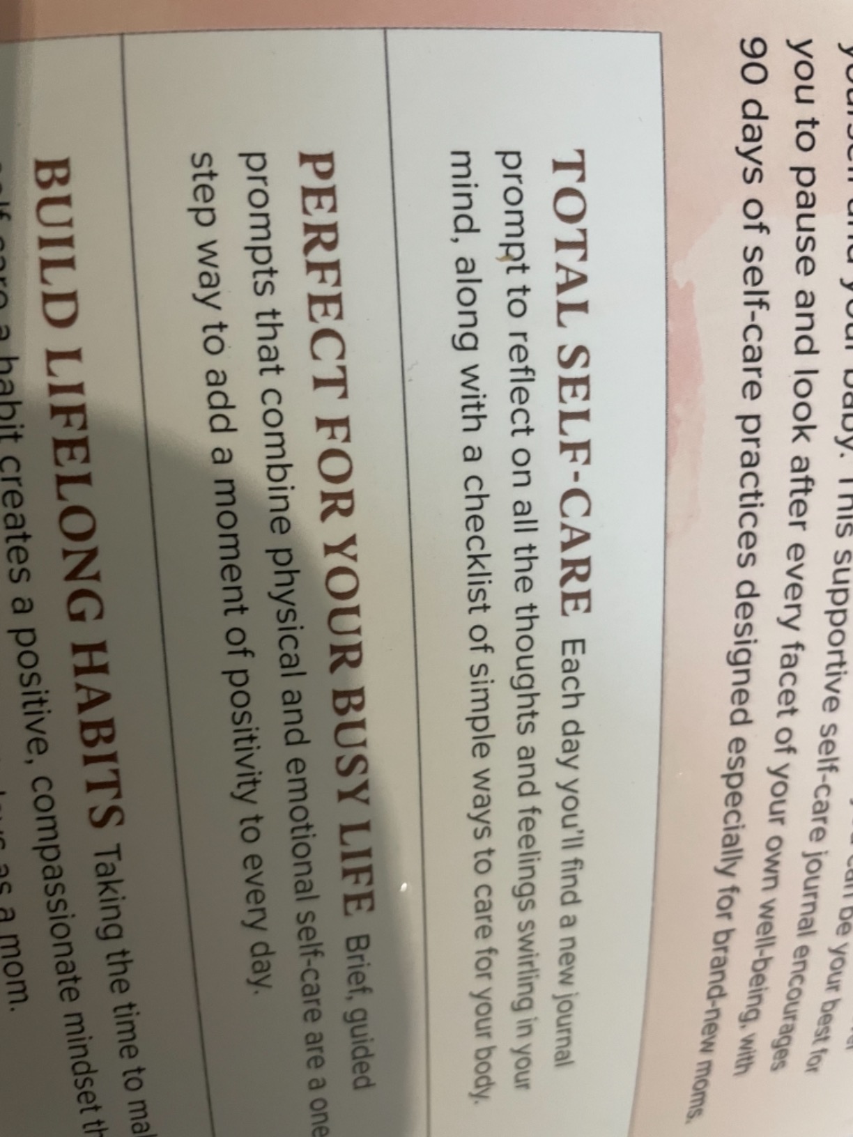 The First 90 Days After Birth: A Self-Care Journal for First-Time Moms customer photo 2