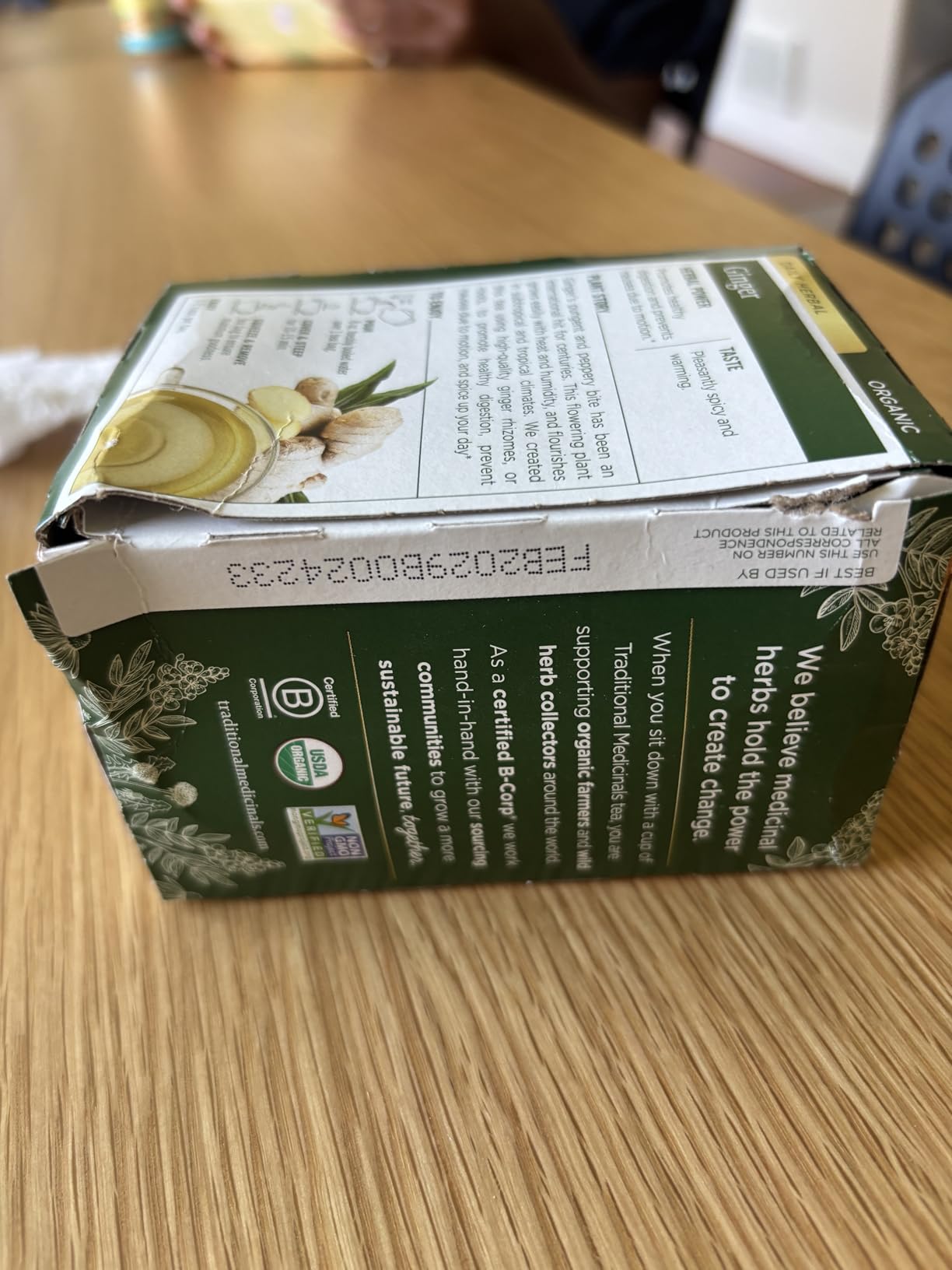 Traditional Medicinals Tea, Organic Ginger, Healthy Digestion, Pleasantly Spicy & Warming, 16 Tea Bags customer photo 2
