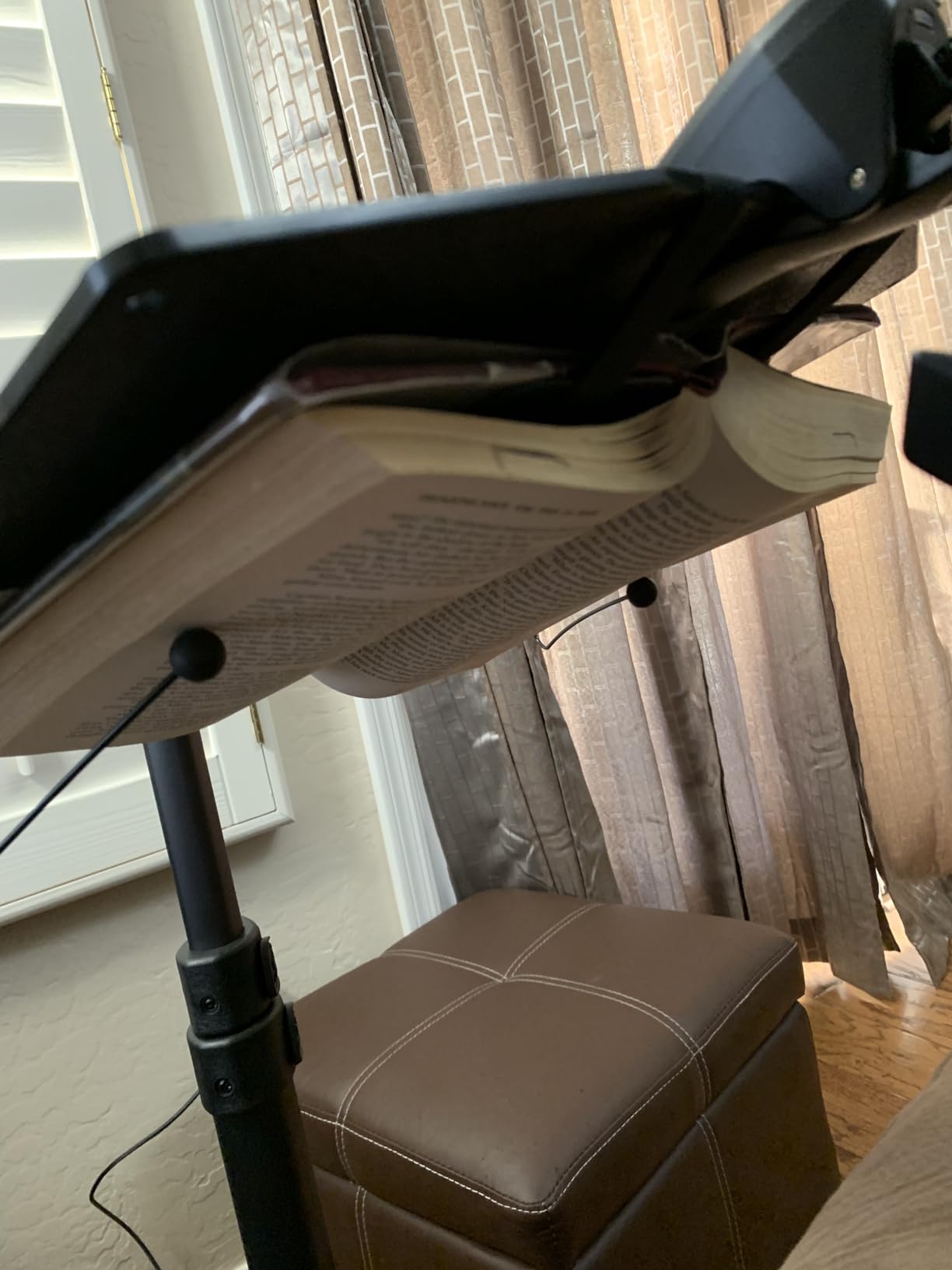 LEVO G2 Book Holder Floor Stand with Rolling Base - Our Premium Adjustable Reading Station on Wheels for Bed, Couch, or Recliner - Ergonomic Hands-Free Page Support for Heavy Novels and Textbooks customer photo 1