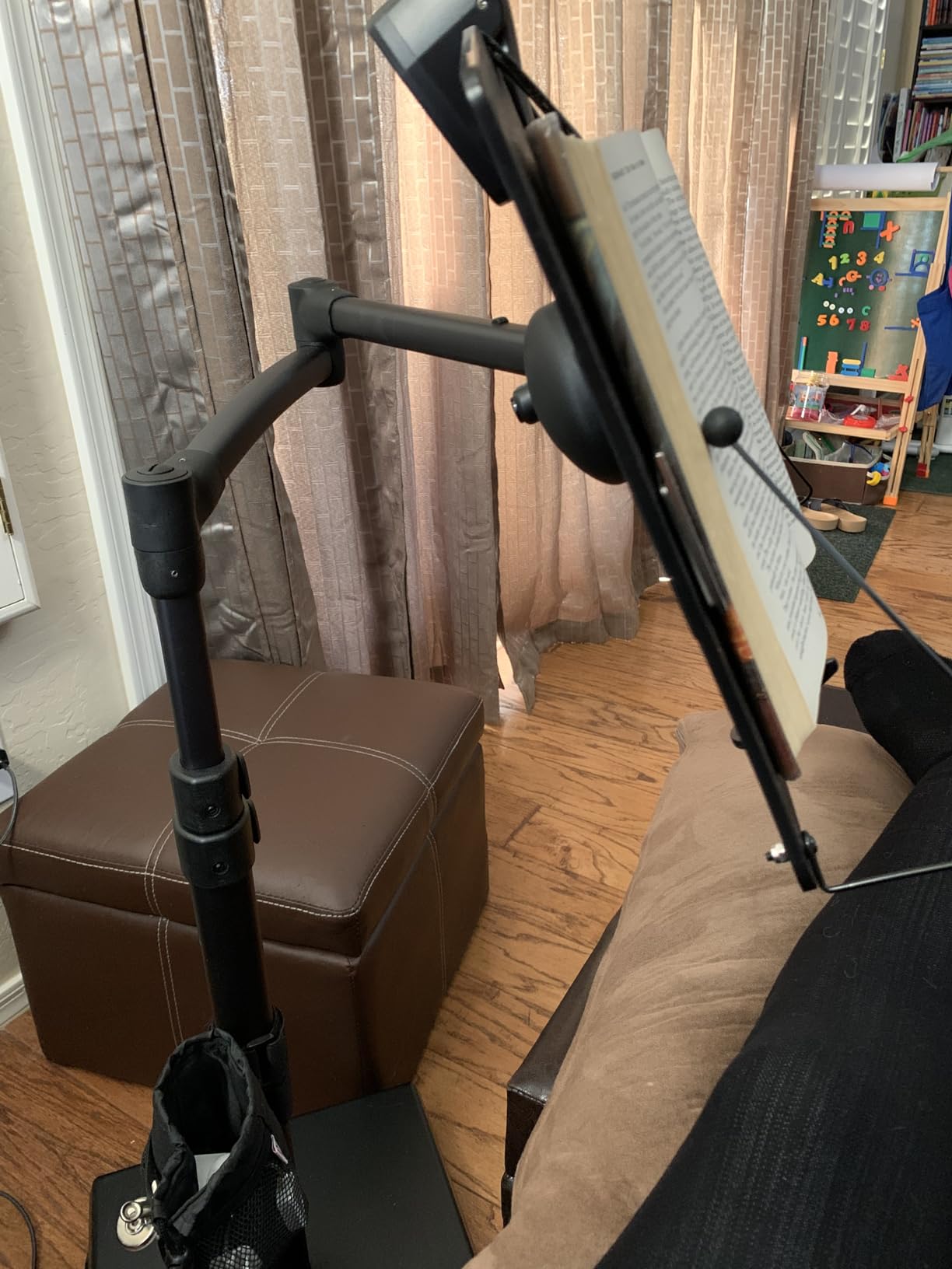LEVO G2 Book Holder Floor Stand with Rolling Base - Our Premium Adjustable Reading Station on Wheels for Bed, Couch, or Recliner - Ergonomic Hands-Free Page Support for Heavy Novels and Textbooks customer photo 2