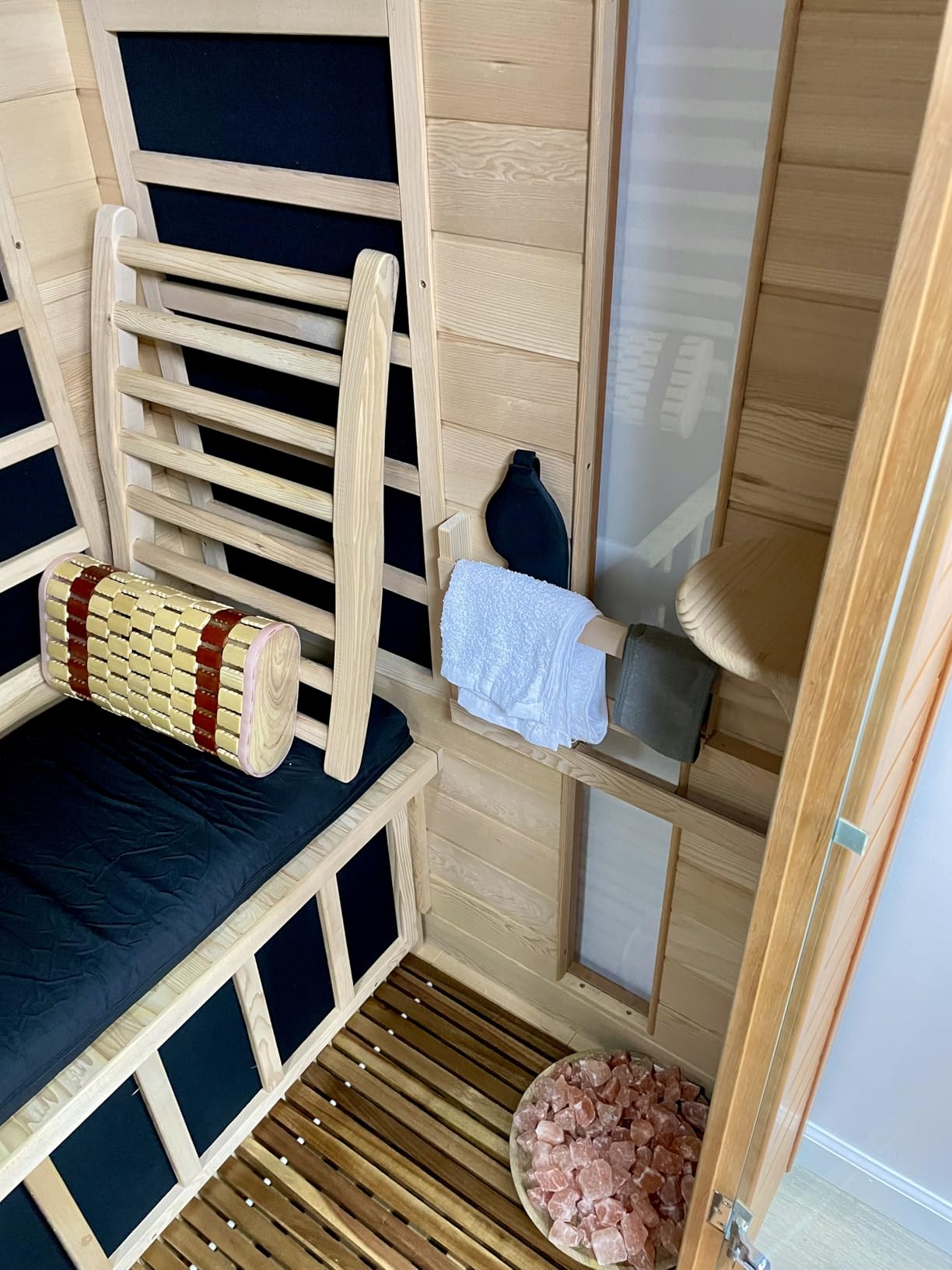 DYNAMIC SAUNAS Andora 2-Person Low EMF FAR Infrared Sauna with Red Light Therapy - Personal Indoor Dry Heat Wooden Sauna with Bluetooth Speakers for Home & Gym - Made from Canadian Hemlock Wood customer photo 1