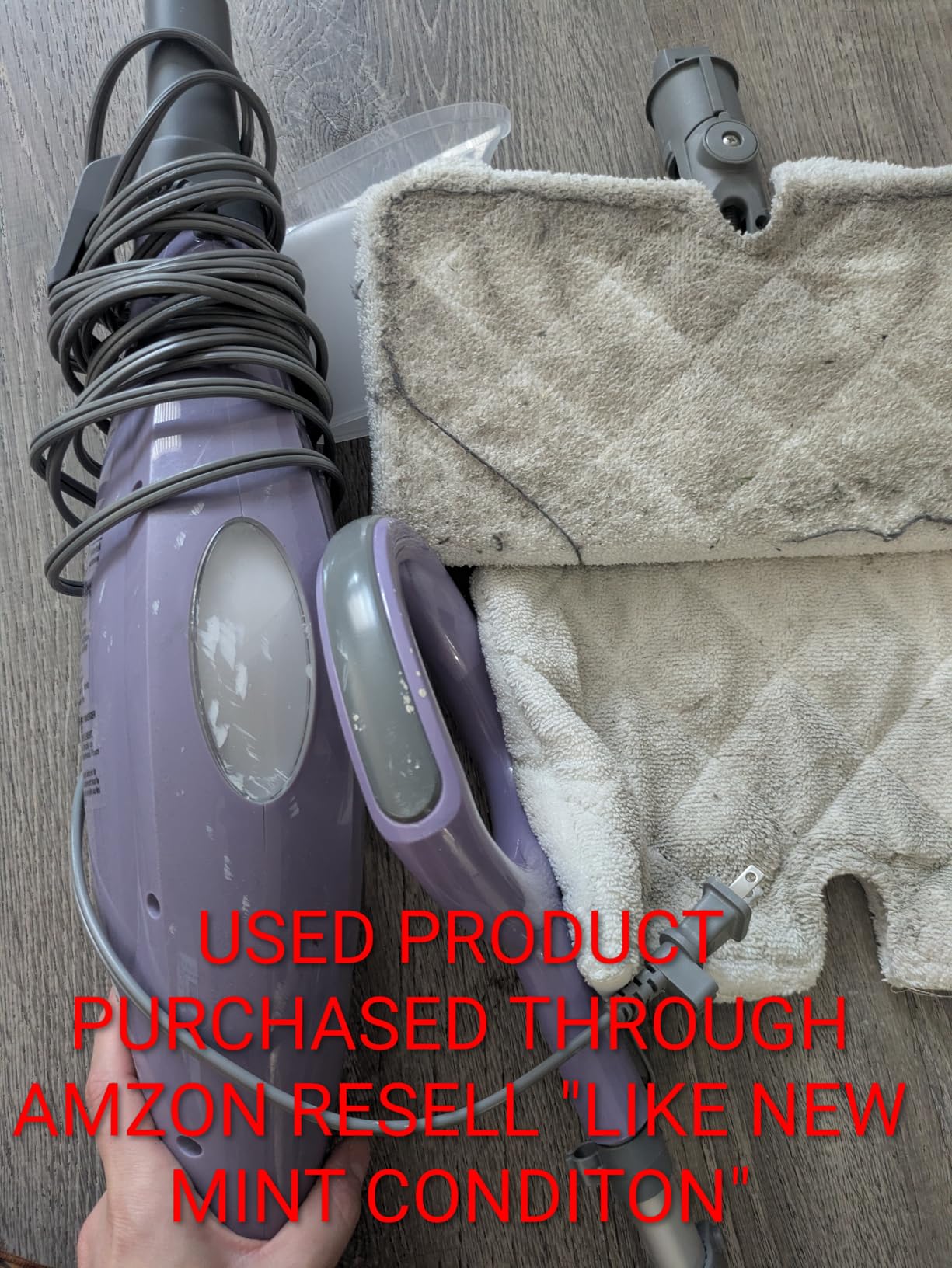 Shark Steam Pocket Mop with 2 Washable Double-sided Pads, Purple, S3501 customer photo 2