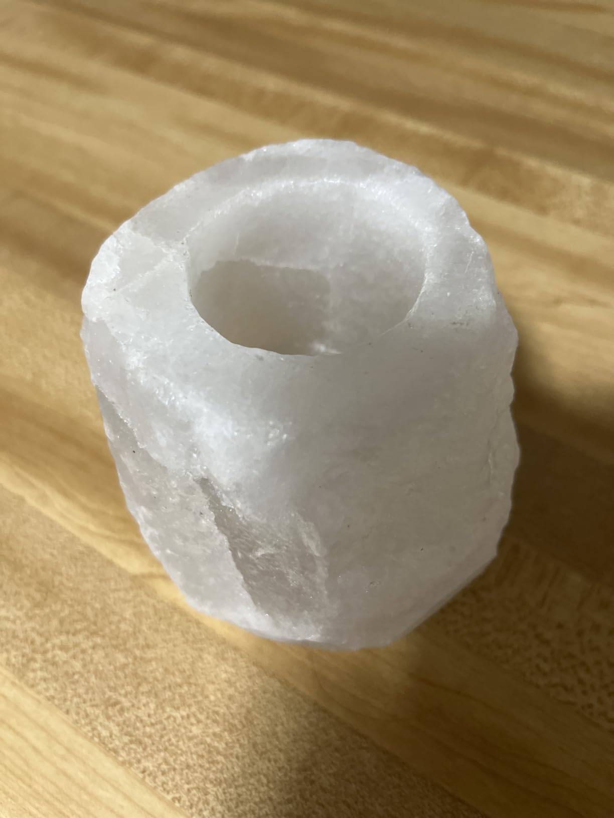 Himalayan Glow Hand Carved Himalayan Salt Candle Holders, Home Decor Item great as a Night light customer photo 2