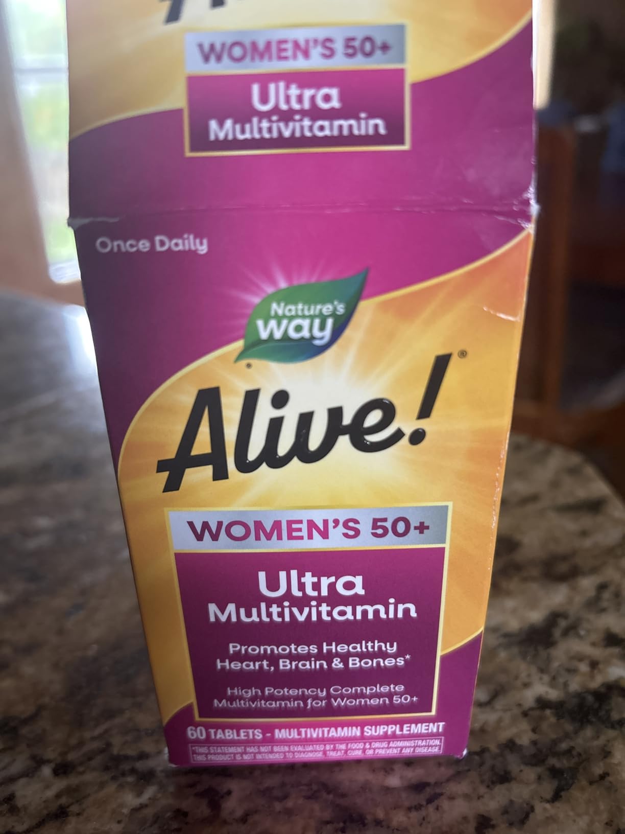 Nature's Way Alive! Women's 50 Plus Ultra Potency Multivitamin, 60 ct | Complete and High Potency Formula with Vitamin D3, C, E, and Methylated B12; Supports Heart, Brain, and Bone Health*. customer photo 2