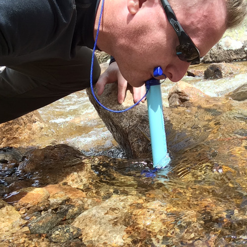 LifeStraw Personal Water Filter for Hiking, Travel and Emergency, Blue, 1PK customer photo 2