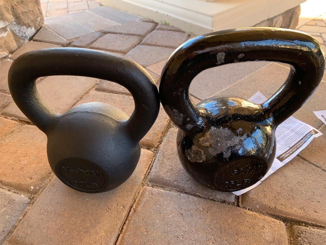 Yes4All Kettlebell Sets, 5 - 10 - 15 - 20 - 25 - 30 LB Cast Iron Strength Training Kettlebells, Wide Handles & Flat Bottom, Multi-Level from Beginners to Pros for Strength Training & Home Gym customer photo 2