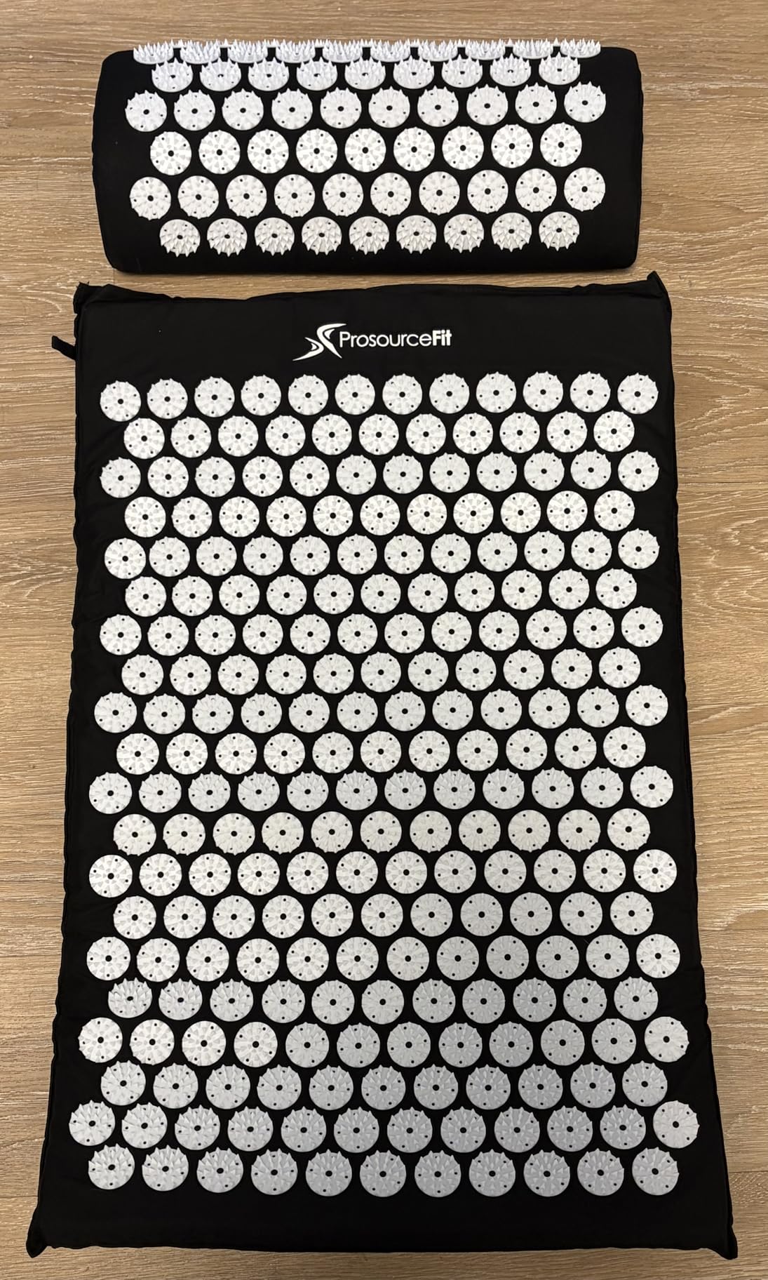 ProsourceFit Acupressure Mat and Pillow Set for Back/Neck Pain Relief and Muscle Relaxation, Black customer photo 2