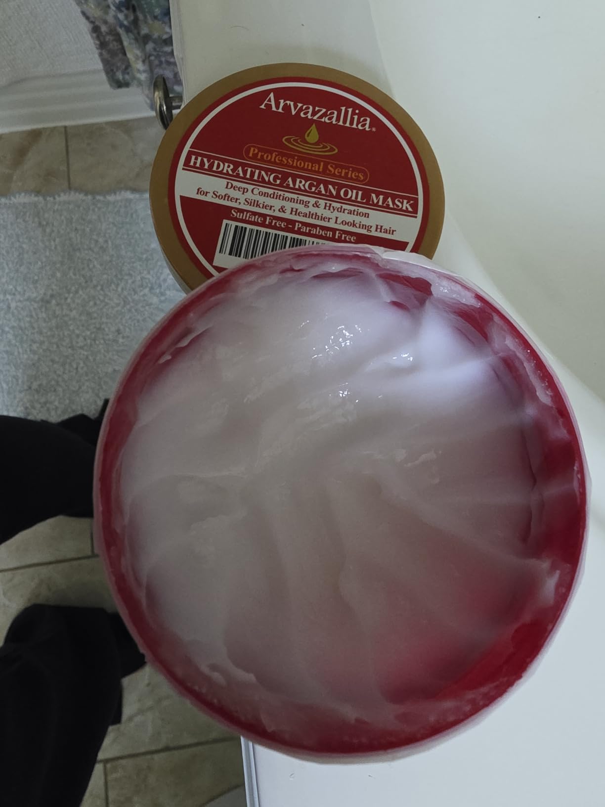 Arvazallia Hydrating Argan Oil Hair Mask & Deep Conditioner For Dry Hair | Repairs, Moisturizes, Detangles Damaged or Dry hair Leaving it Soft, Silky, and Easier to Manage. Sulfate Free 8.45oz Jar customer photo 2