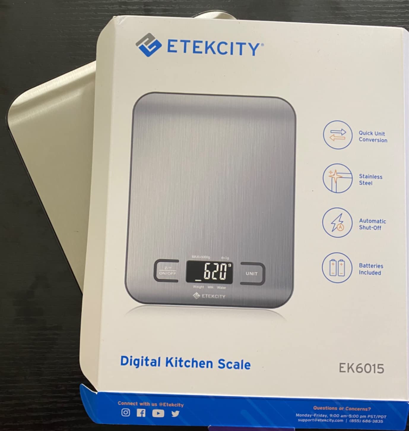 Etekcity Food Kitchen Scale, Digital Grams and Ounces, 11lb customer photo 1