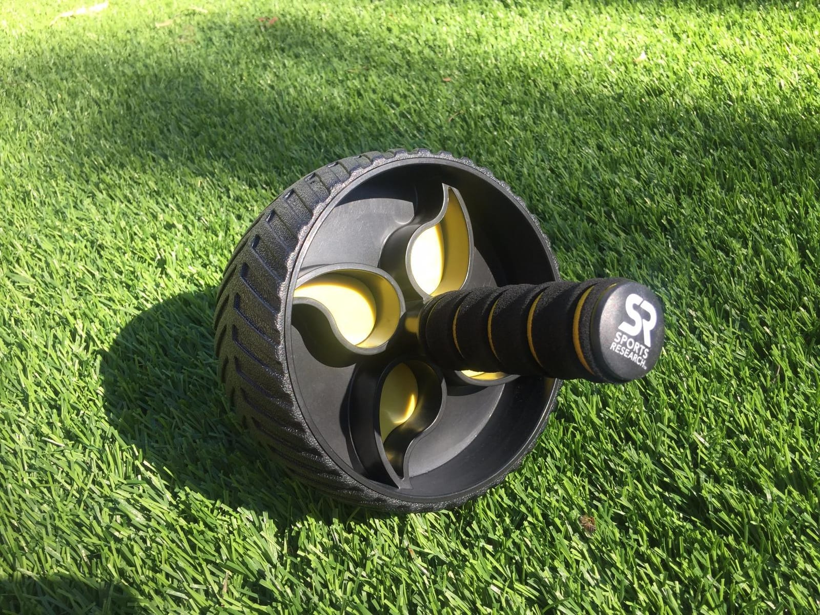 Sports Research Ab Wheel Roller with Knee Pad | Sturdy 3