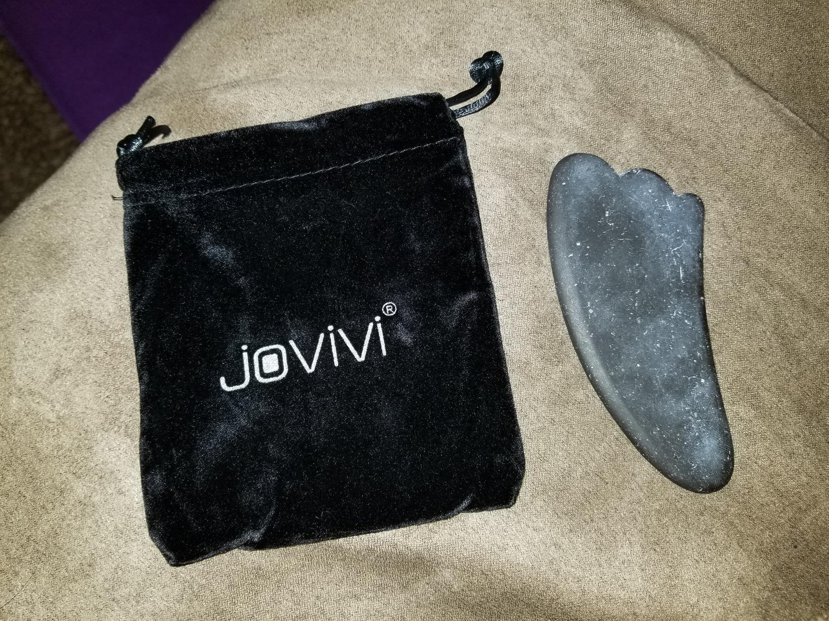 Jovivi Natural Rose Quartz Stone Gua Sha Scraping Massage Tool, Wing-Shape Healing Crystal Guasha Board Facial Massager Traditional Scraper Tool customer photo 1