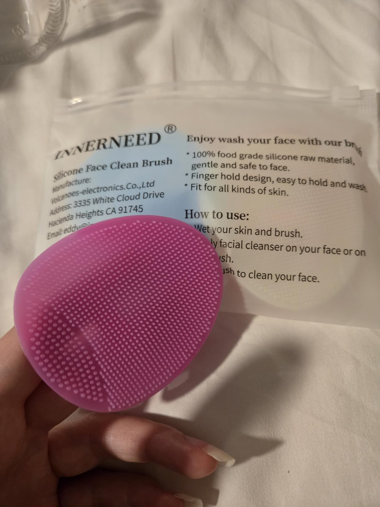 INNERNEED Super Soft Silicone Face Cleanser and Massager Brush, Short Bristles Exfoliating Cleansing Scrubber for Sensitive Skin (Pack of 4) customer photo 1