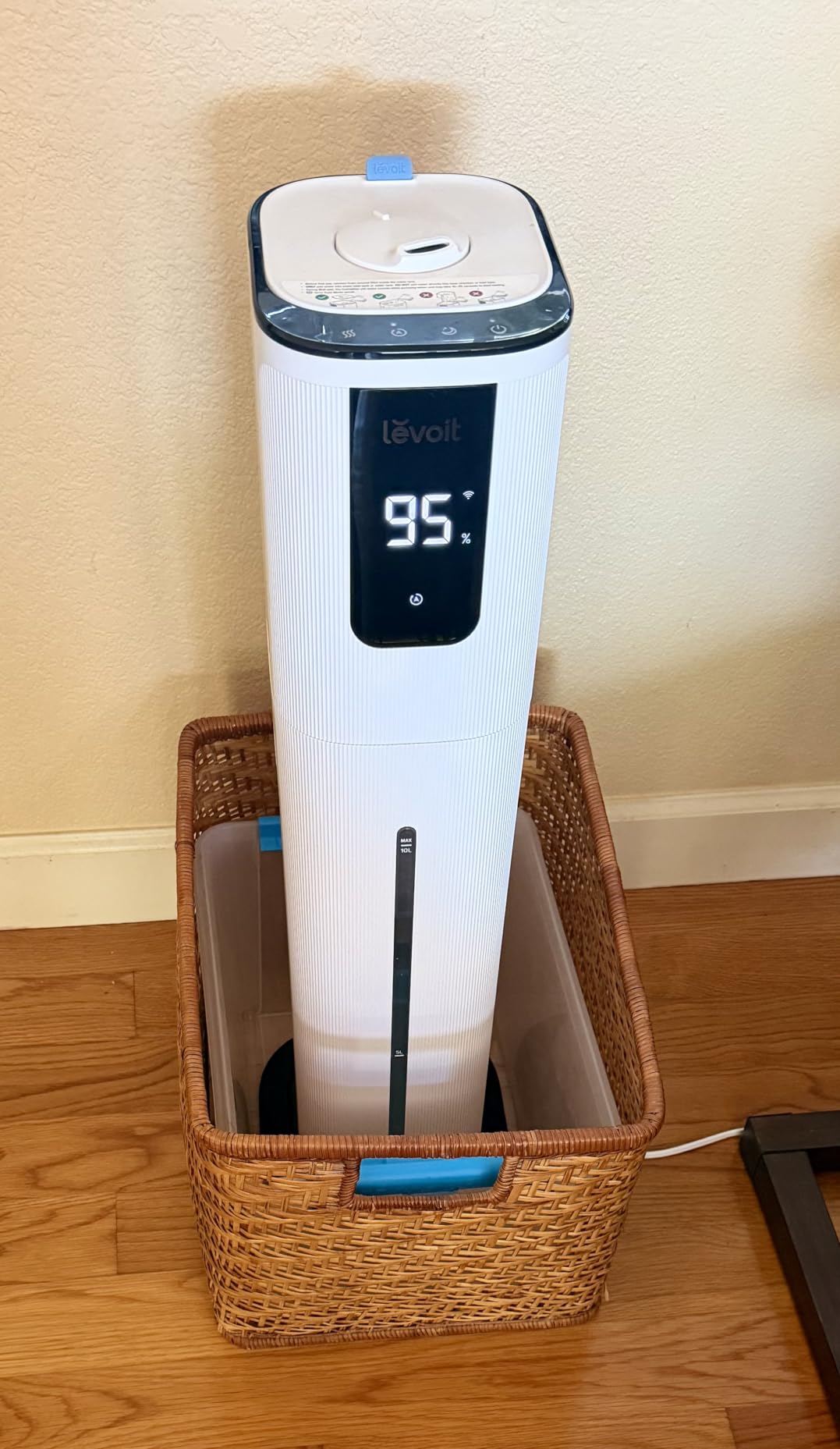 LEVOIT Humidifiers for Bedroom Large Room Home, 6L Warm and Cool Mist Ultrasonic Air Vaporizer for Plants and Whole House, Built-in Humidity Sensor, Essential Oil Diffuser, Whisper Quiet, Timer, White customer photo 2