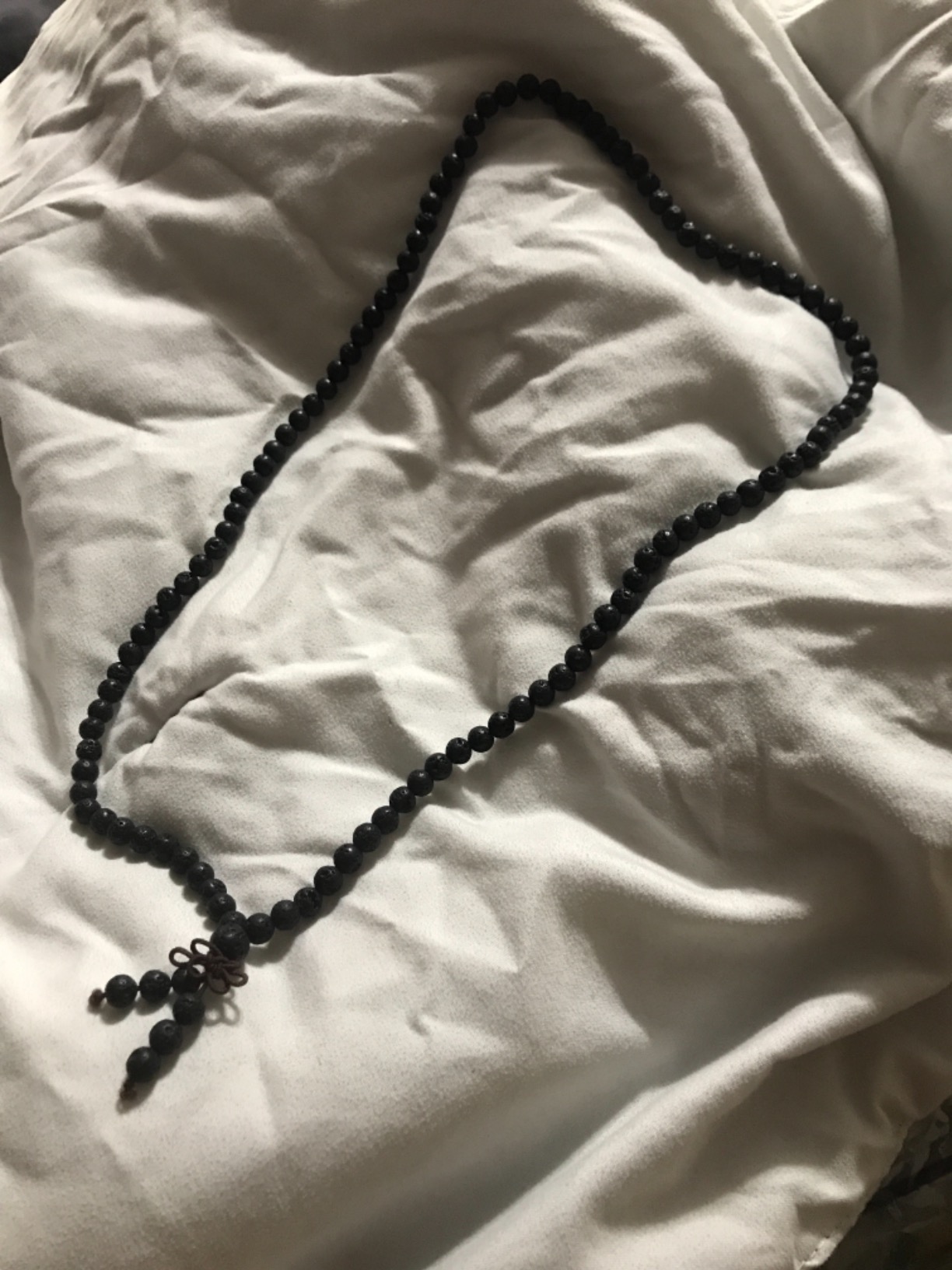 6mm 8mm Natural Lava Rock Stone Healing Gemstone 108 Prayer Beads Tibetan Mala Bracelet Necklace customer photo 2
