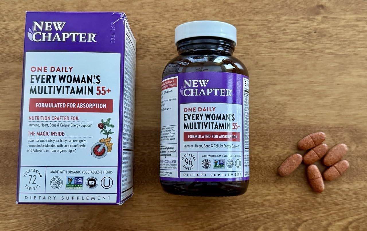 New Chapter Every Woman's One Daily 55+ Multivitamin, 72 Tablets | Supports Immune, Bone and Vision Health, Gentle on the Stomach, Non-GMO, Gluten Free, Dairy Free, Vegetarian, and Kosher customer photo 2