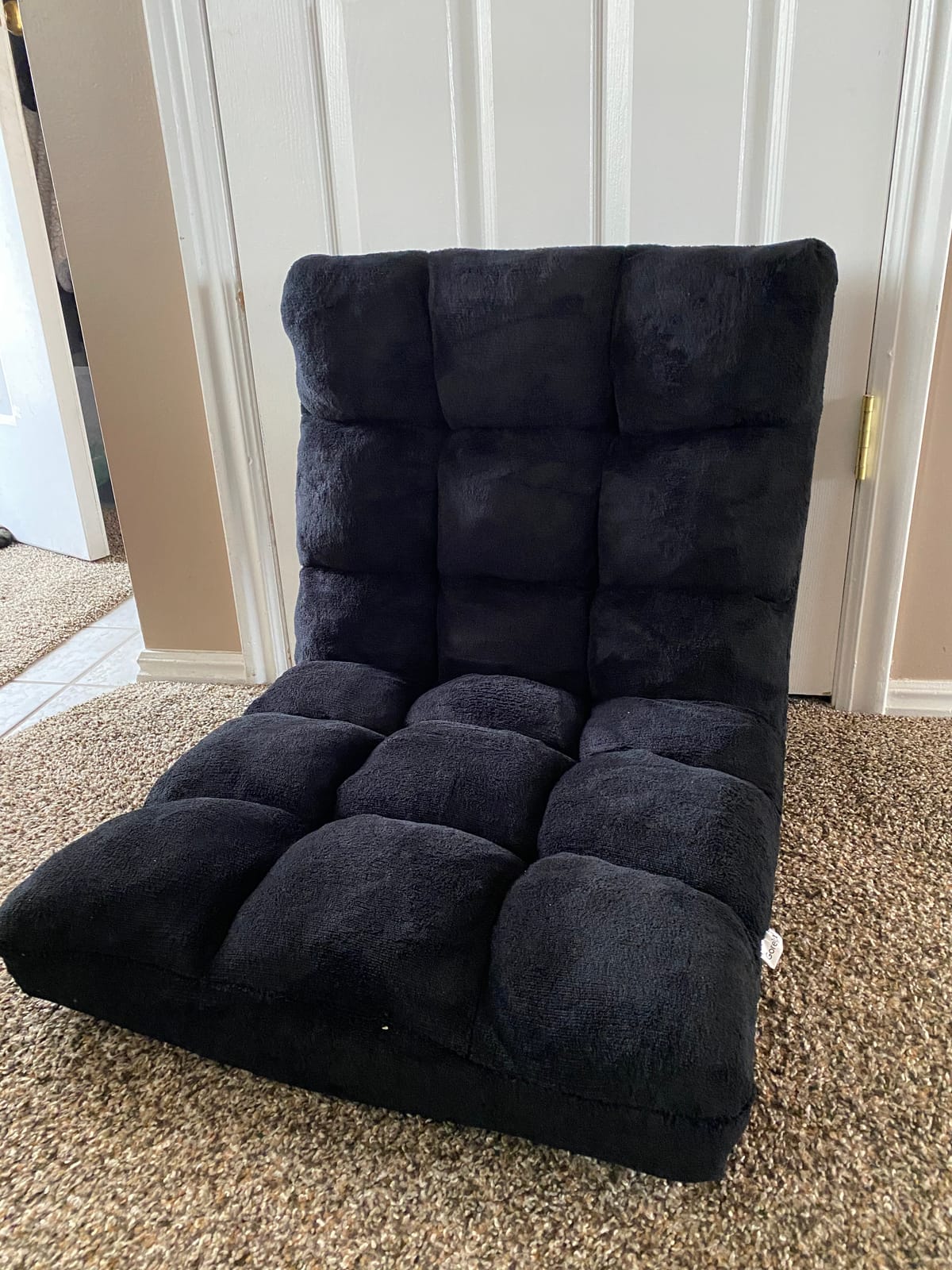 Giantex Folding Floor Chair with Back Support, 14 Adjustable Position, Padded Sleeper Bed, Couch Recliner, Gaming Floor Chairs for Adults, Meditation, Living Room (Grey) customer photo 2