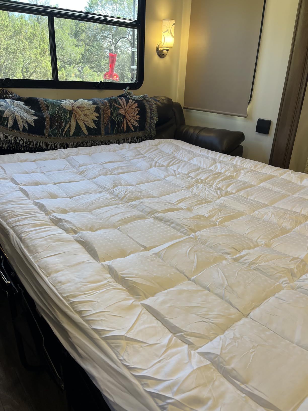 EASELAND King Size Mattress Pad Cotton Pillow Top Mattress Topper White | Cooling Mattress Cover Cotton Top, 8-21