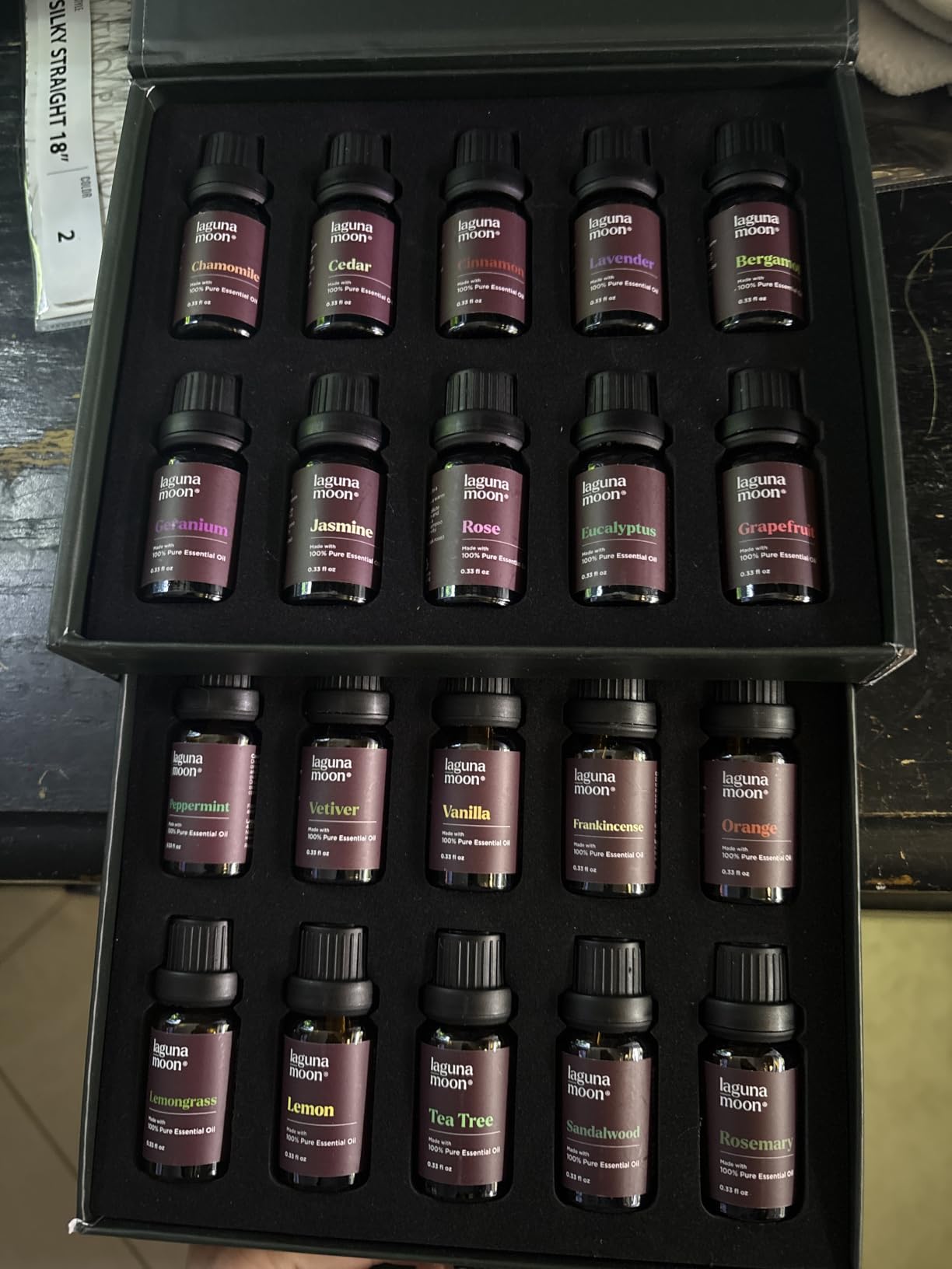 Lagunamoon Essential Oils Set, Top 20 Gift Set Oils for Diffusers, Humidifiers, Aromatherapy, Candle Making Scents, Cars & Home Products, Peppermint, Tea Tree, Lavender, Eucalyptus, Lemongrass (10mL) customer photo 1