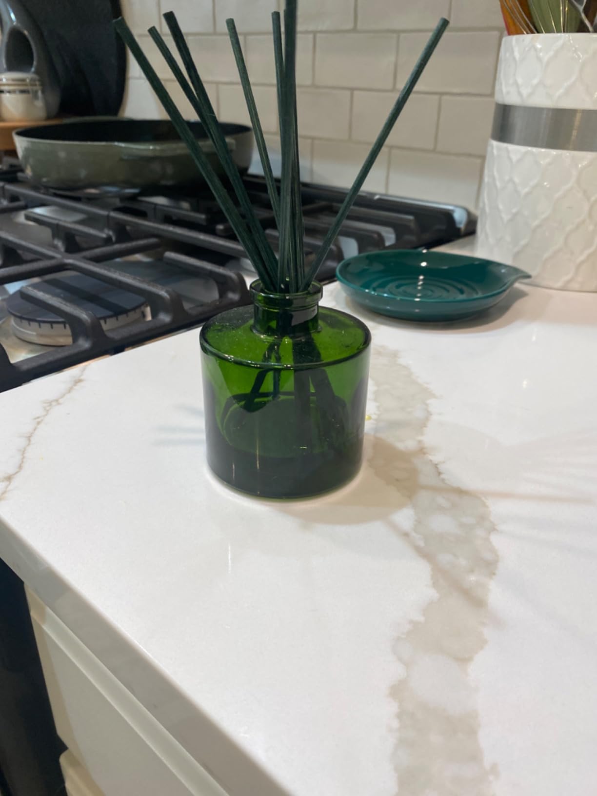 Thymes Frasier Fir Reed Diffuser Set - Includes Reeds, Fragrance Oil, and Frosted Glass Bottle - Fragrance Oil Diffuser - Room Fresheners - Luxury Home Decor - Green (Heritage, 4 fl oz) customer photo 1