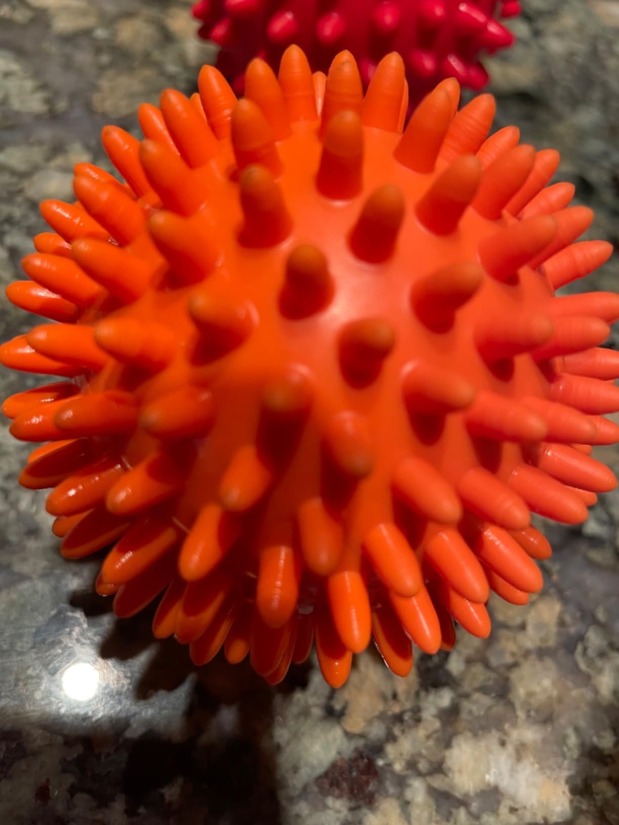 Spiky Massage Balls for Feet, Back, Hands, Muscles - Firm, Medium and Soft Spiked Massager Rollers for Plantar Fasciitis, Exercise, Neuro-Balance, Physical Therapy, 3-inch customer photo 1