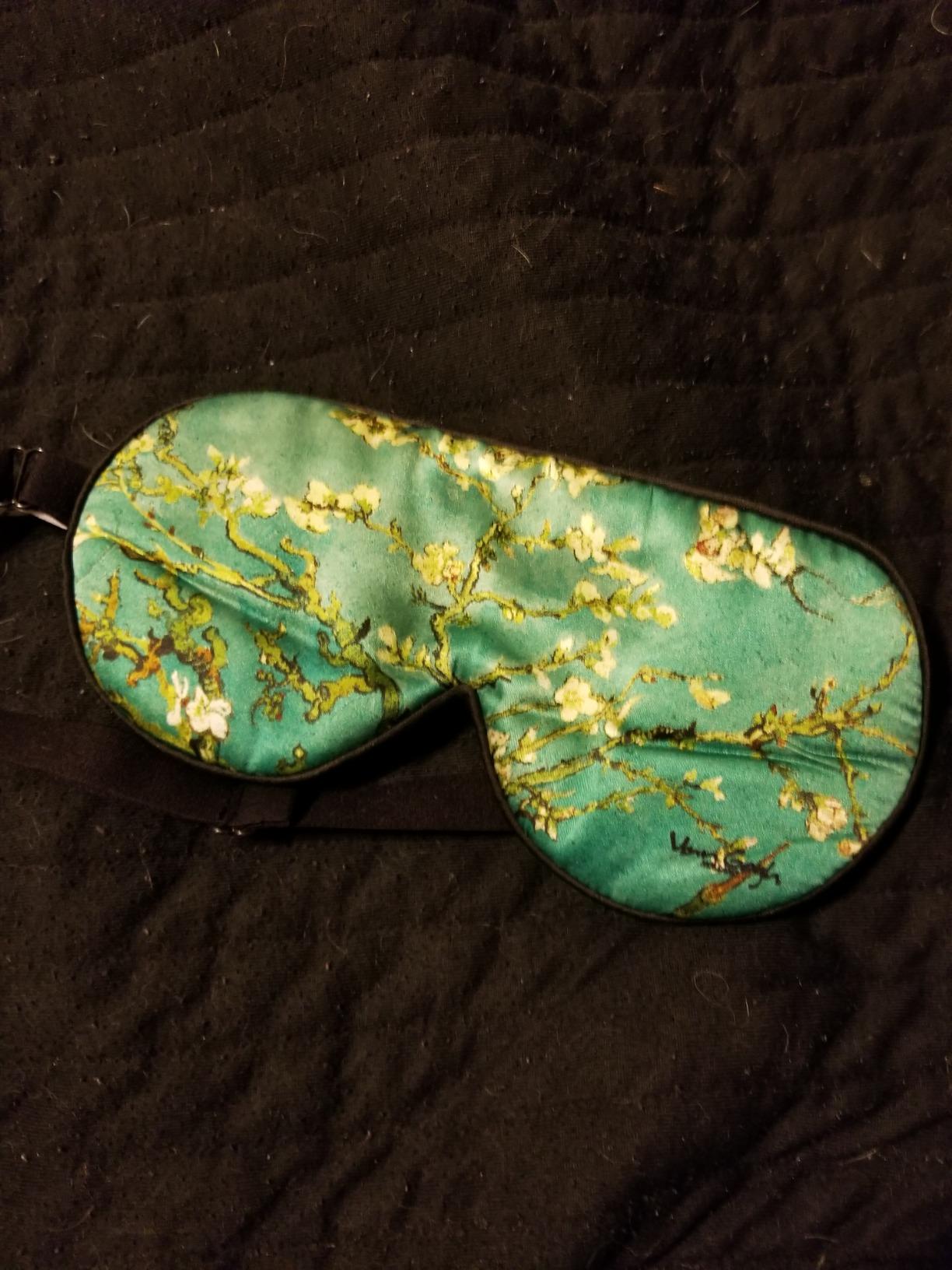 Alaska Bear Mulberry Silk Sleep Mask, Cool and Smooth (Blossom Almond) | Genuine Organic Silk, For Sensitive Skin, Soft Filling, Lightweight, Flat Design customer photo 1