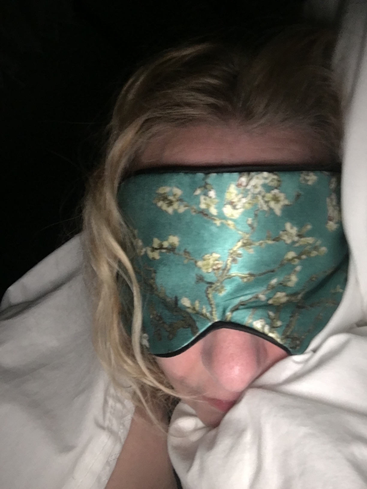 Alaska Bear Mulberry Silk Sleep Mask, Cool and Smooth (Blossom Almond) | Genuine Organic Silk, For Sensitive Skin, Soft Filling, Lightweight, Flat Design customer photo 2
