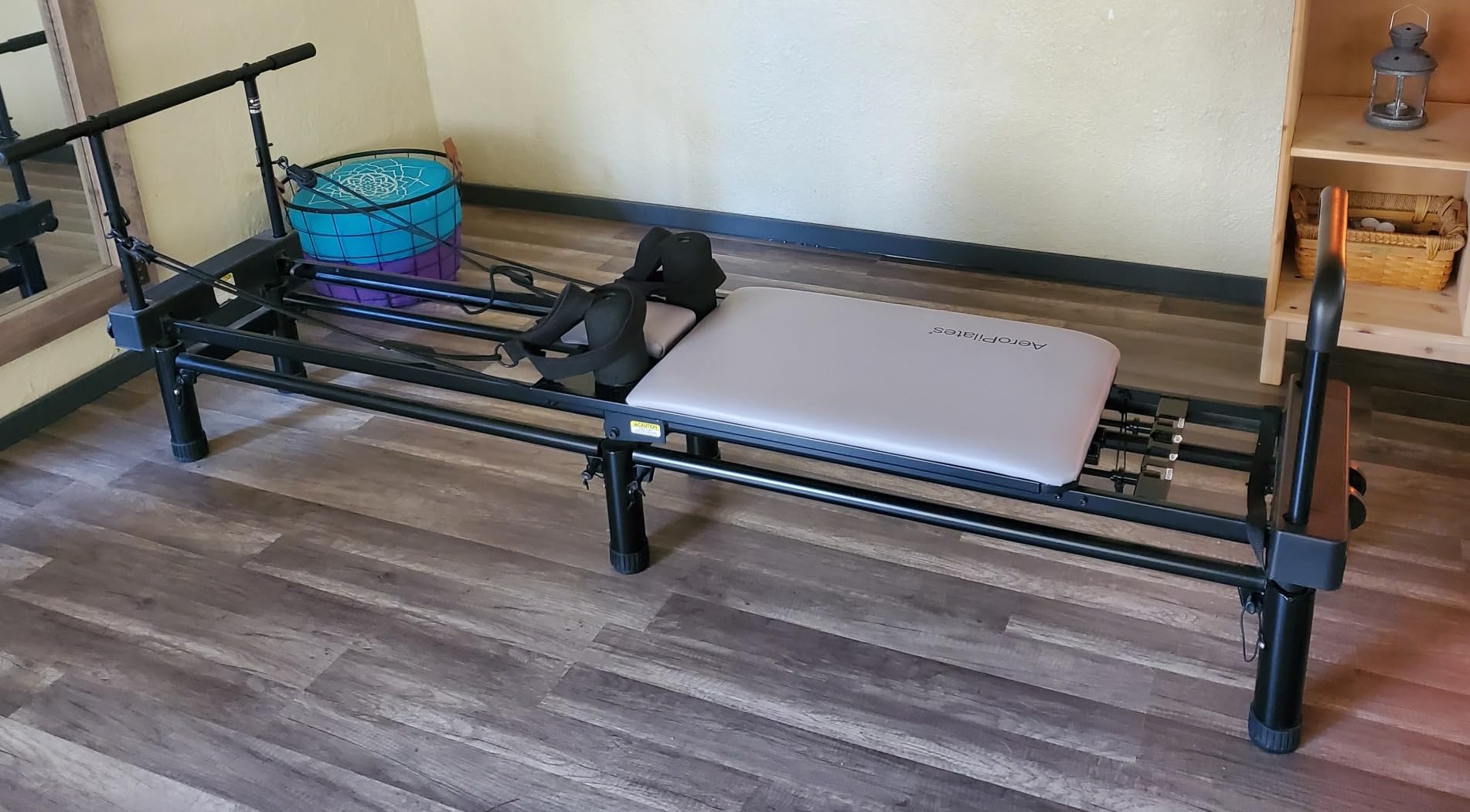 AeroPilates Reformer 4420 Plus Floor Mat - Pilates Machine | Pilates Reformer Workout Machine for Home Gym; Cardio Fitness Rebounder; Foldable; 300 lbs Weight Capacity customer photo 1