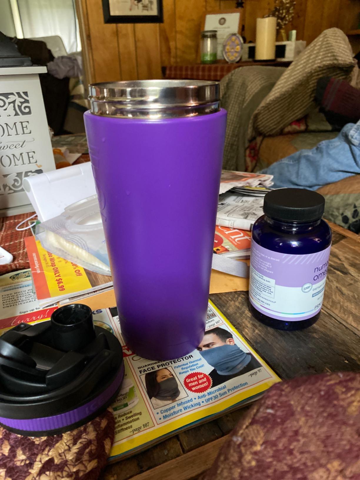 Ice Shaker Insulated Stainless Steel Shaker Bottle 26 oz Black customer photo 1