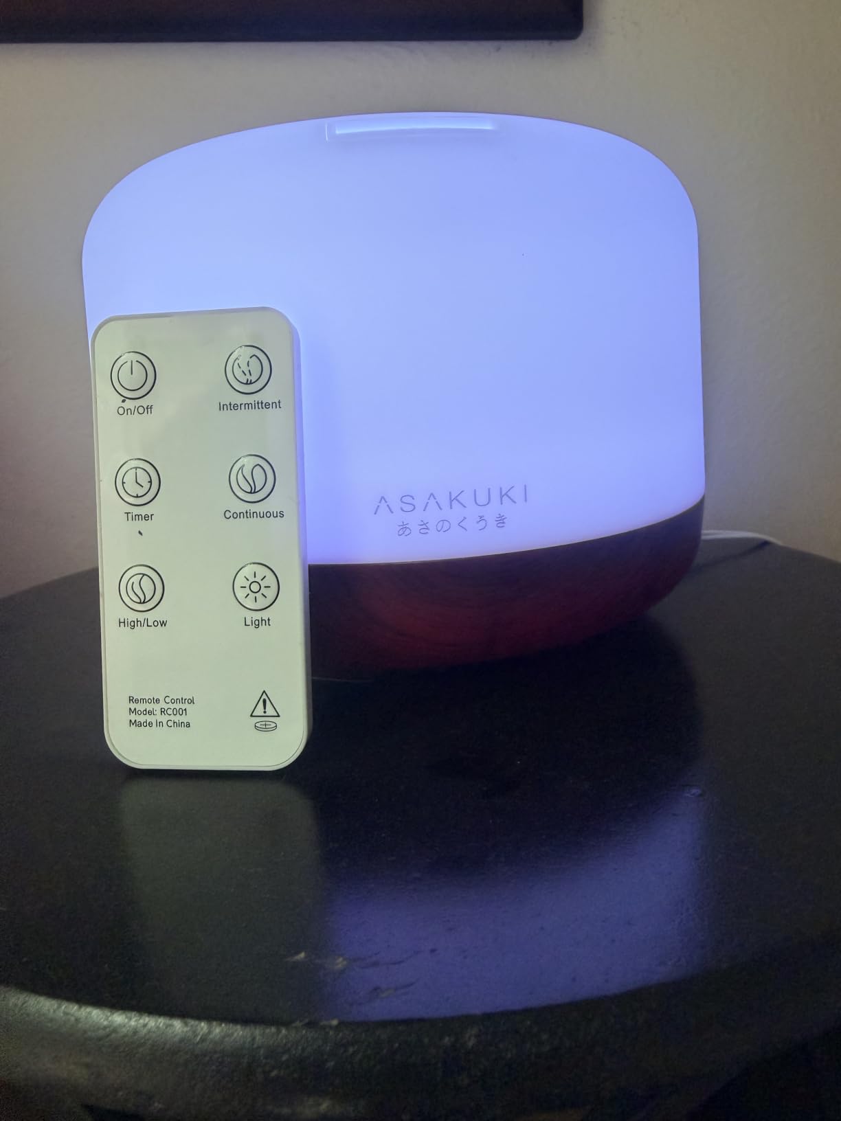 ASAKUKI Essential Oil Diffuser for Home, 500ML Aromatherapy Humidifier with Remote Control, 7 Color LED Lights, Quiet Cool Mist Diffuser for Bedroom, Living Room, Office (White) customer photo 2