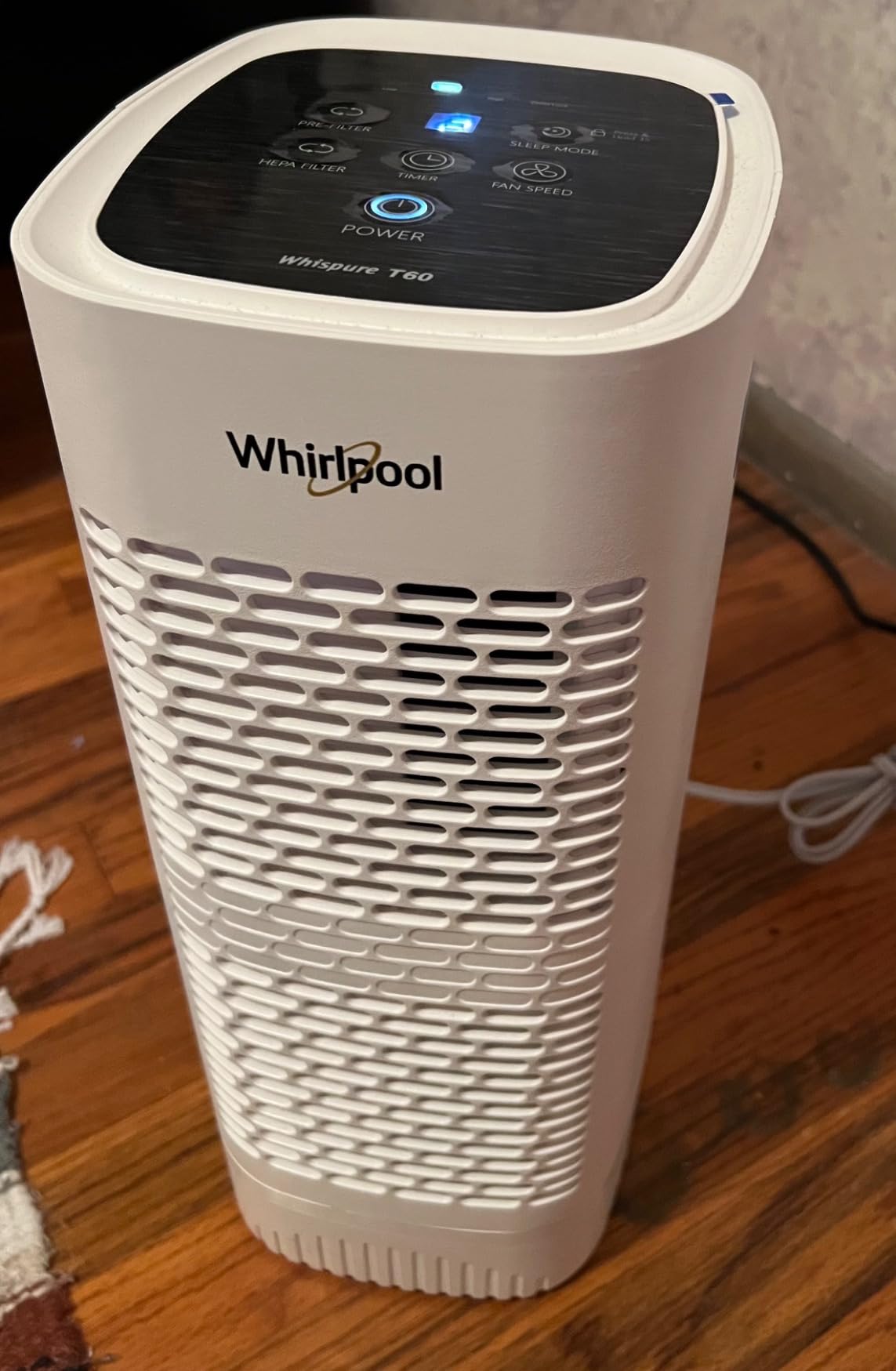 Whirlpool WPT80P Whispure True Hepa Air Purifier, Activated Carbon Advanced Anti-Bacteria, Ideal for Wildfire, Allergies, Odors, Pet Dander, Mold, Smoke and Germs, Large, White customer photo 1