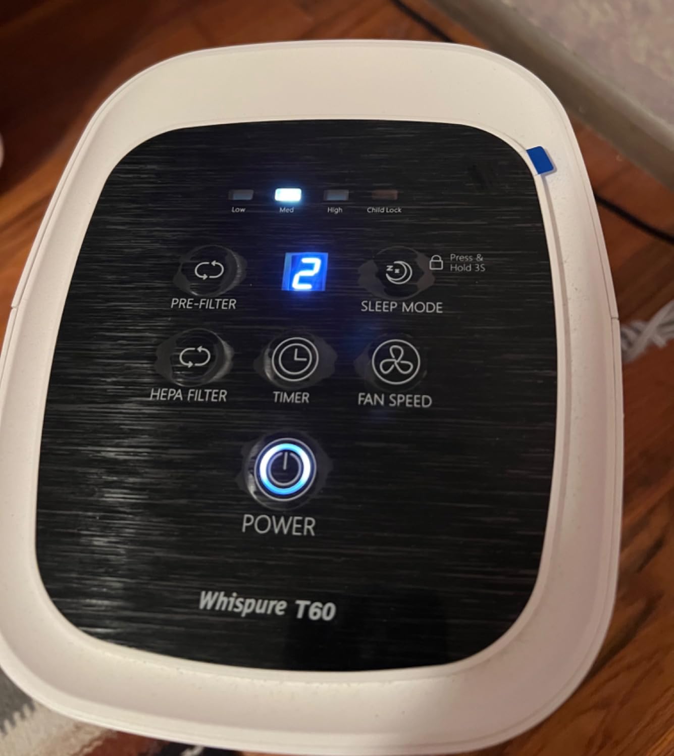 Whirlpool WPT80P Whispure True Hepa Air Purifier, Activated Carbon Advanced Anti-Bacteria, Ideal for Wildfire, Allergies, Odors, Pet Dander, Mold, Smoke and Germs, Large, White customer photo 2