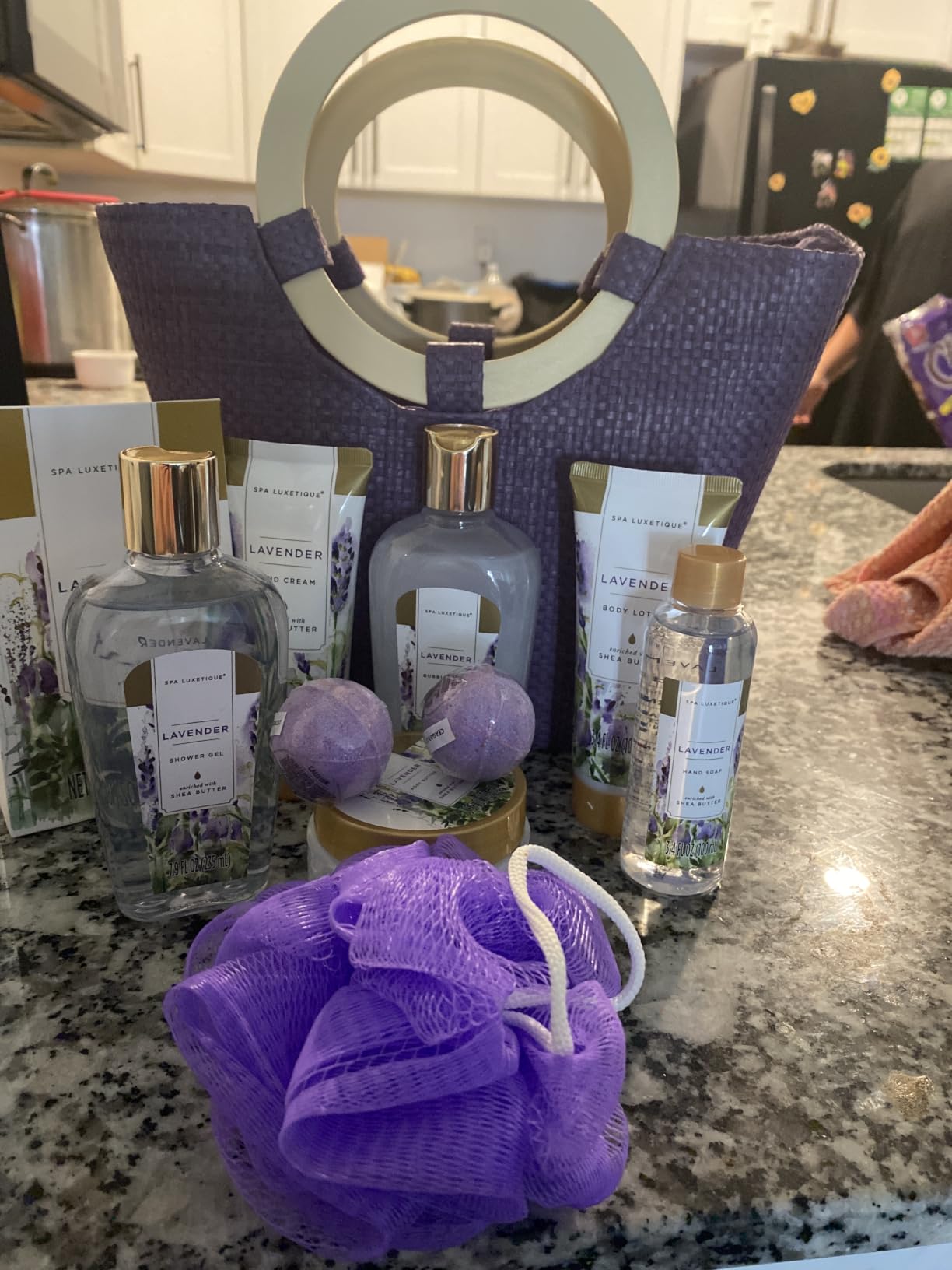 Spa Luxetique Lavender 10pc Gift Baskets Birthday Gifts for Women | Gift Sets for Women, Bath Sets, Spa Gift Basket for Women, Gifts for Her, Self Care Gift, Bridal Shower Gifts, Tote Bag customer photo 2
