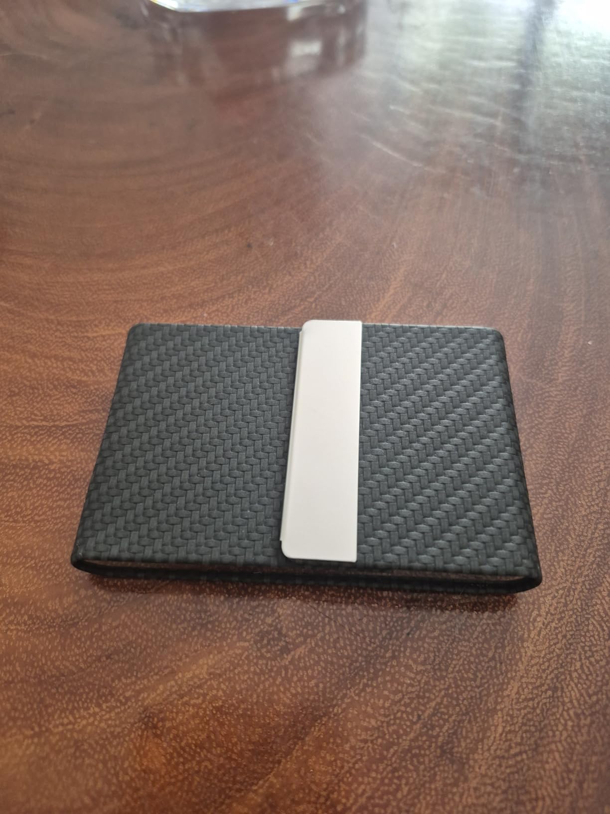 Padike Business Card Holder/Case Professional PU Leather & Stainless Steel Multi Wallet Credit Card ID Case/Holder for Men & Women (Black) customer photo 2