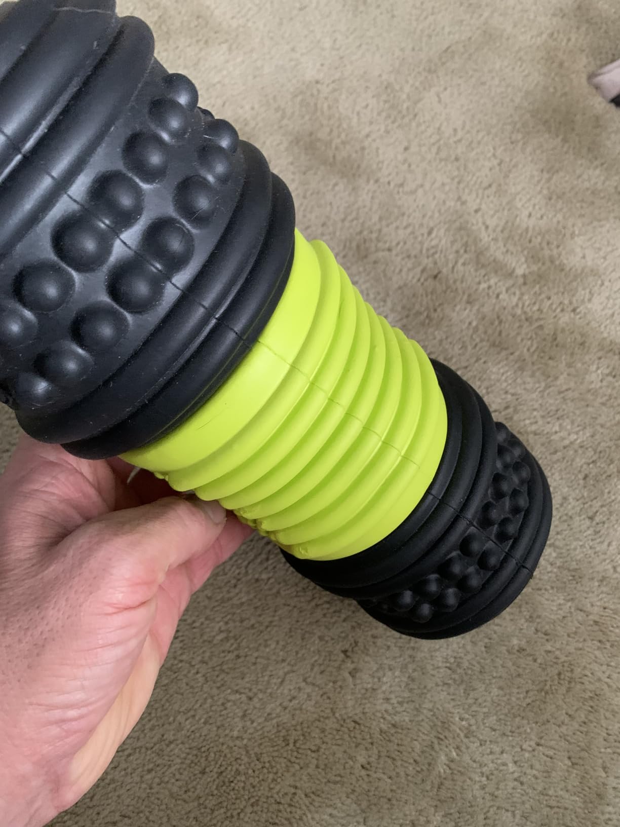 HealthSmart 4-Speed Vibrating Exercise Roller Foam FSA/HSA Eligible - Deep Tissue Massage Muscle Recovery & Pain Relief for Full Body customer photo 1