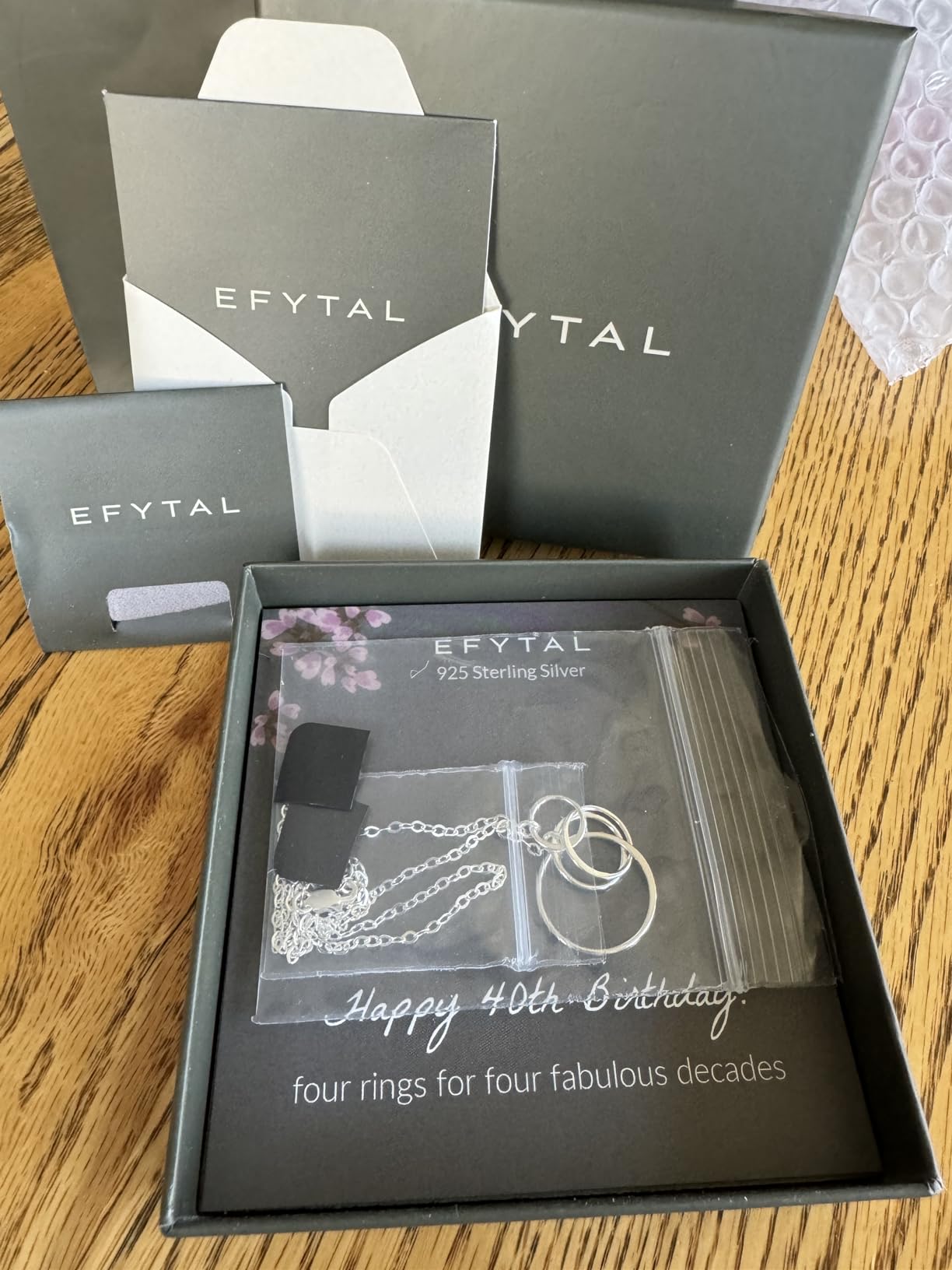 Happy 40th Birthday Gifts for Women, Sterling Silver Four Circle Necklace, Meaningful 40 Year Old Birthday Gifts for Women, 40 Year Old Woman, 40s Gift Ideas customer photo 1