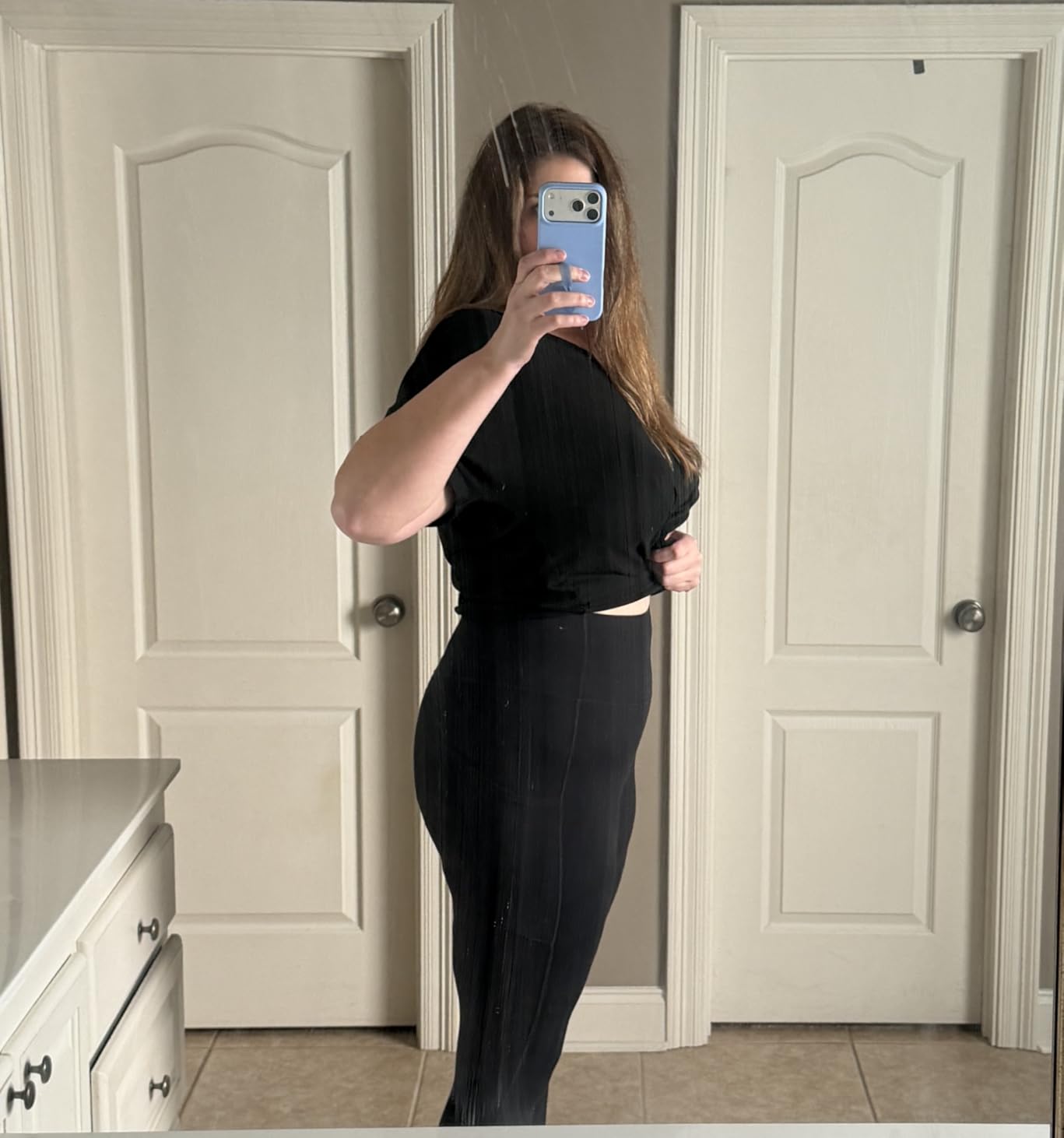 THE GYM PEOPLE Women's Thick High Waist Yoga Pants Workout Leggings customer photo 2