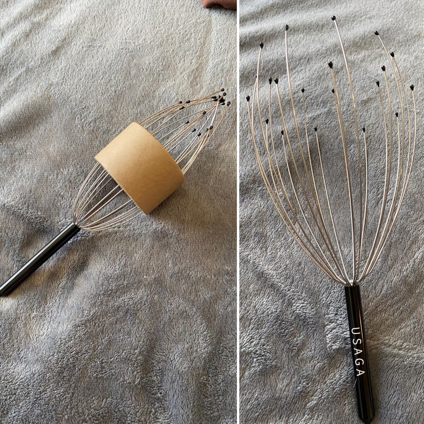 Head Massager Scalp Massager 20 Fingers Head Scratcher for Scalp Body Relaxing (Silvery) customer photo 2