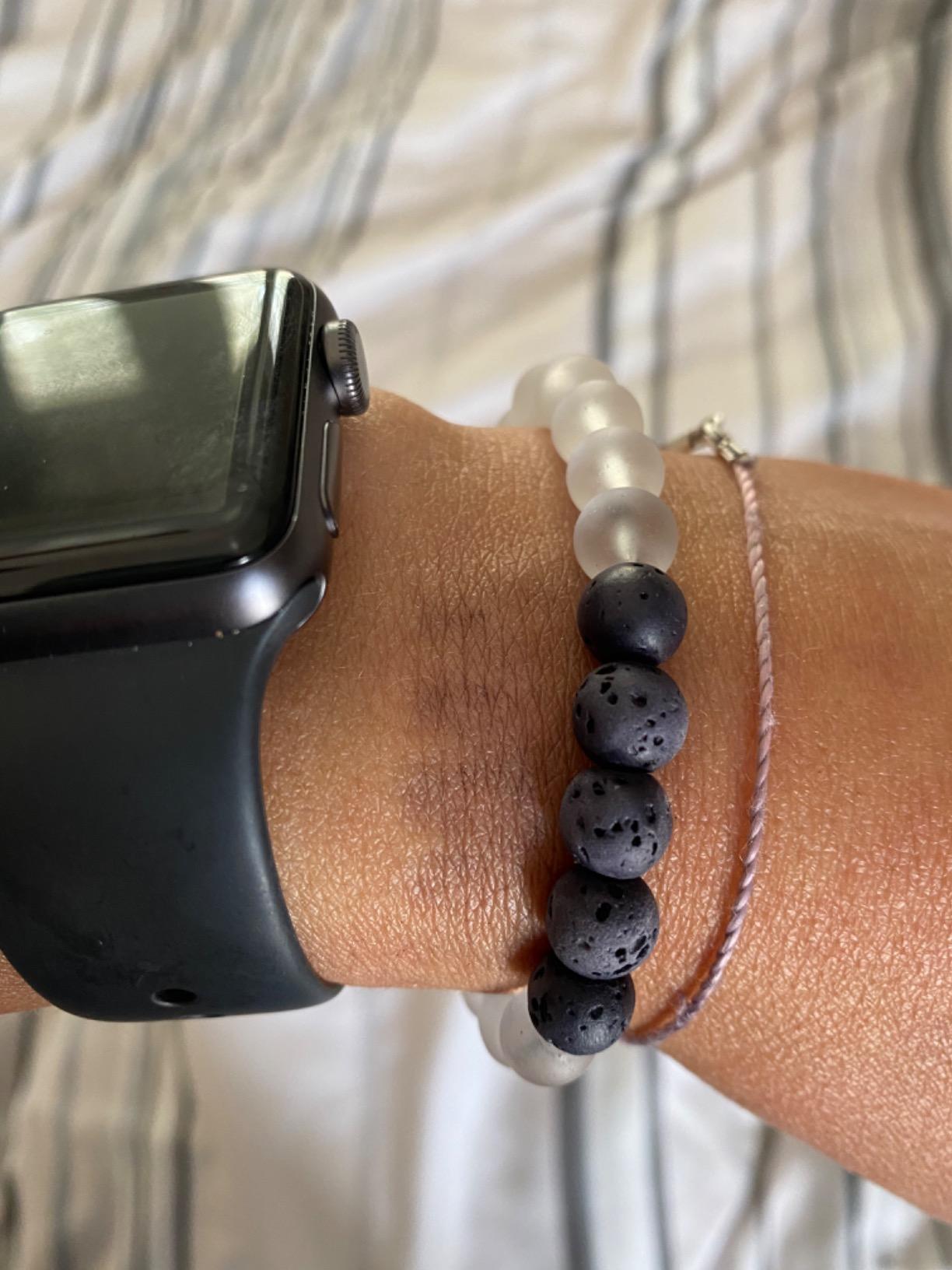 Apipi 6 Pcs Healing Beaded Bracelets for Women, Essential Oil Diffuser | Natural Lava Stone Gemstone Crystal Agate, Anxiety Stress Relief Yoga Aromatherapy, Mom Wife Friends Gifts customer photo 1