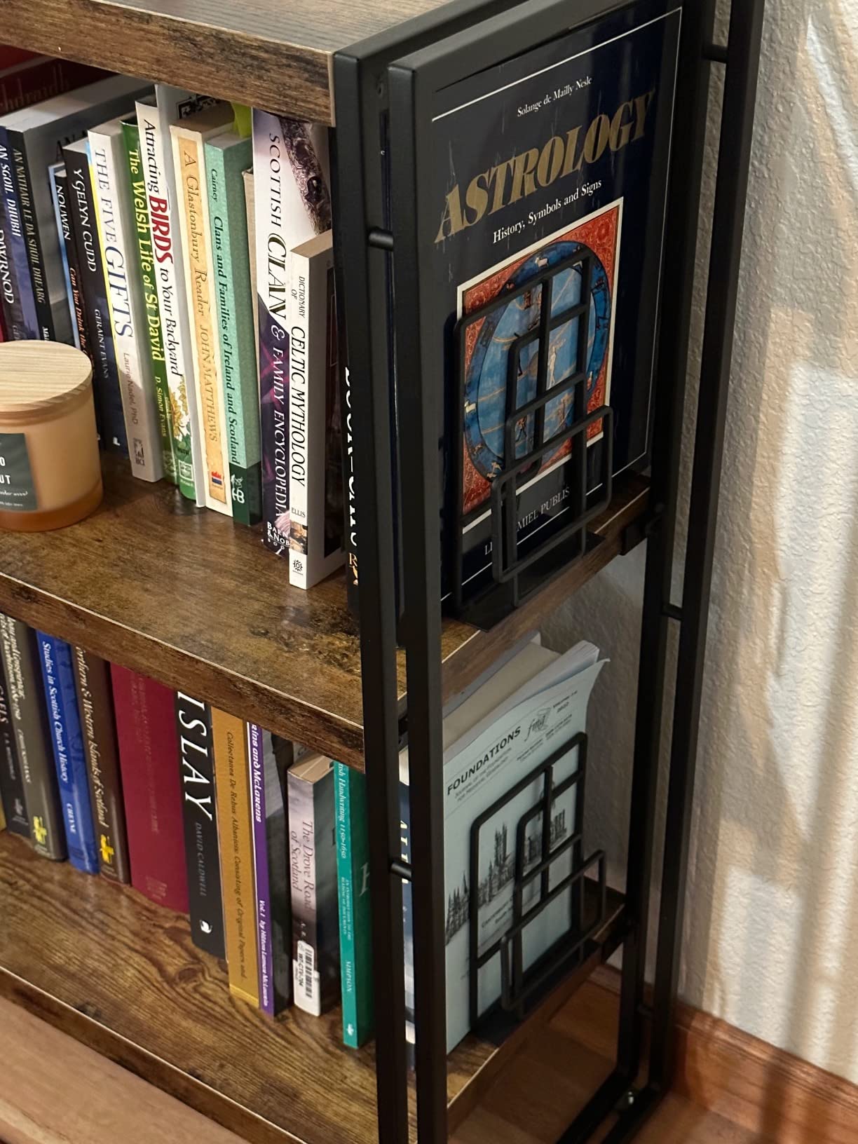 SRIWATANA Heavy Duty Book Ends, Decorative Bookends with Lattice Design | Sturdy Black Metal Bookends to Organize Books, Files, & Records; Elegant Window Lattice Style Desktop Decor for Home & Office customer photo 1