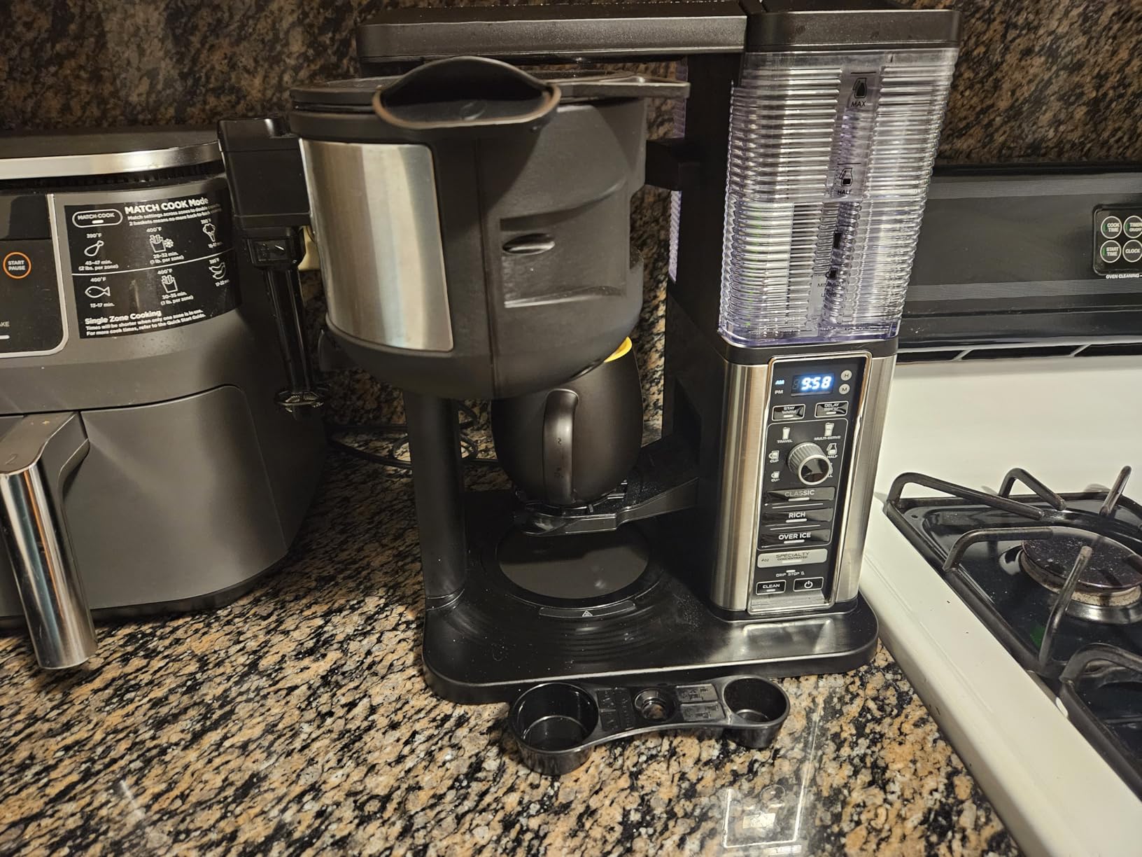Ninja Specialty Coffee Maker | Includes 10-Cup Carafe, Fold-Away Frother, Permanent Filter & Removable, Dishwasher Safe Reservoir | 6 Brew Styles, 8 Cup to Travel Mug to Pot Sizes | Black | CM401 customer photo 1