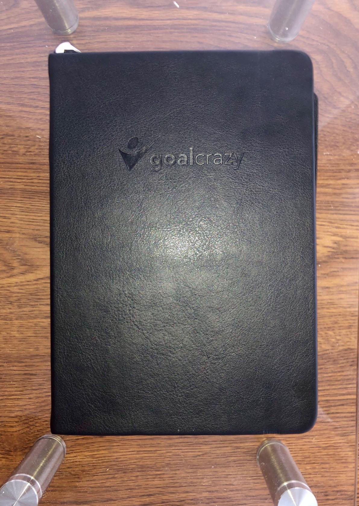 Goal Crazy Undated Planner - 90 Day Guided Journal & Productivity Organizer, A5 Daily & Weekly Planner with Goal Setting, Habit Tracker, To Do List, Academic & Work Calendar, Leather Hardcover - Black customer photo 1