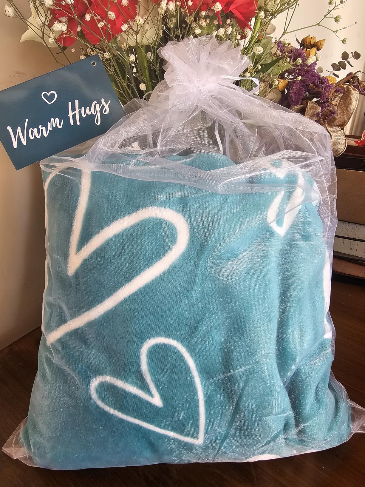 EasyFluffy Get Well Gift for Women & Men - Super Soft Hug Blanket with Inspirational Words - Healing Blanket Care Package Comforting Gift During Hard Times - 50