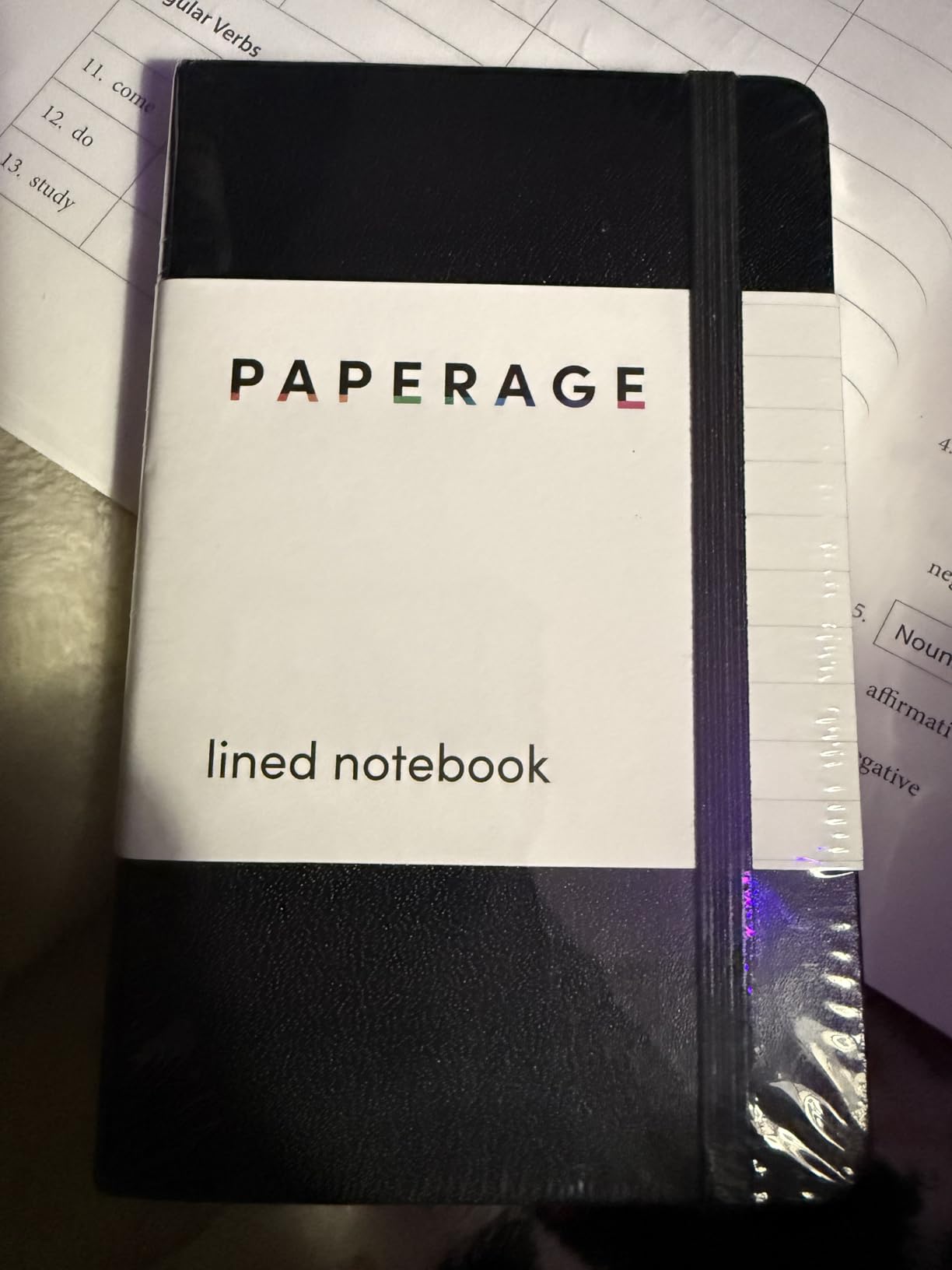 PAPERAGE Lined Pocket Journal Notebook, 2 Pack, (Black), 160 Pages, Small Notebook, 3.6 inches x 5.6 inches - 100 GSM Thick Paper, Hardcover customer photo 1