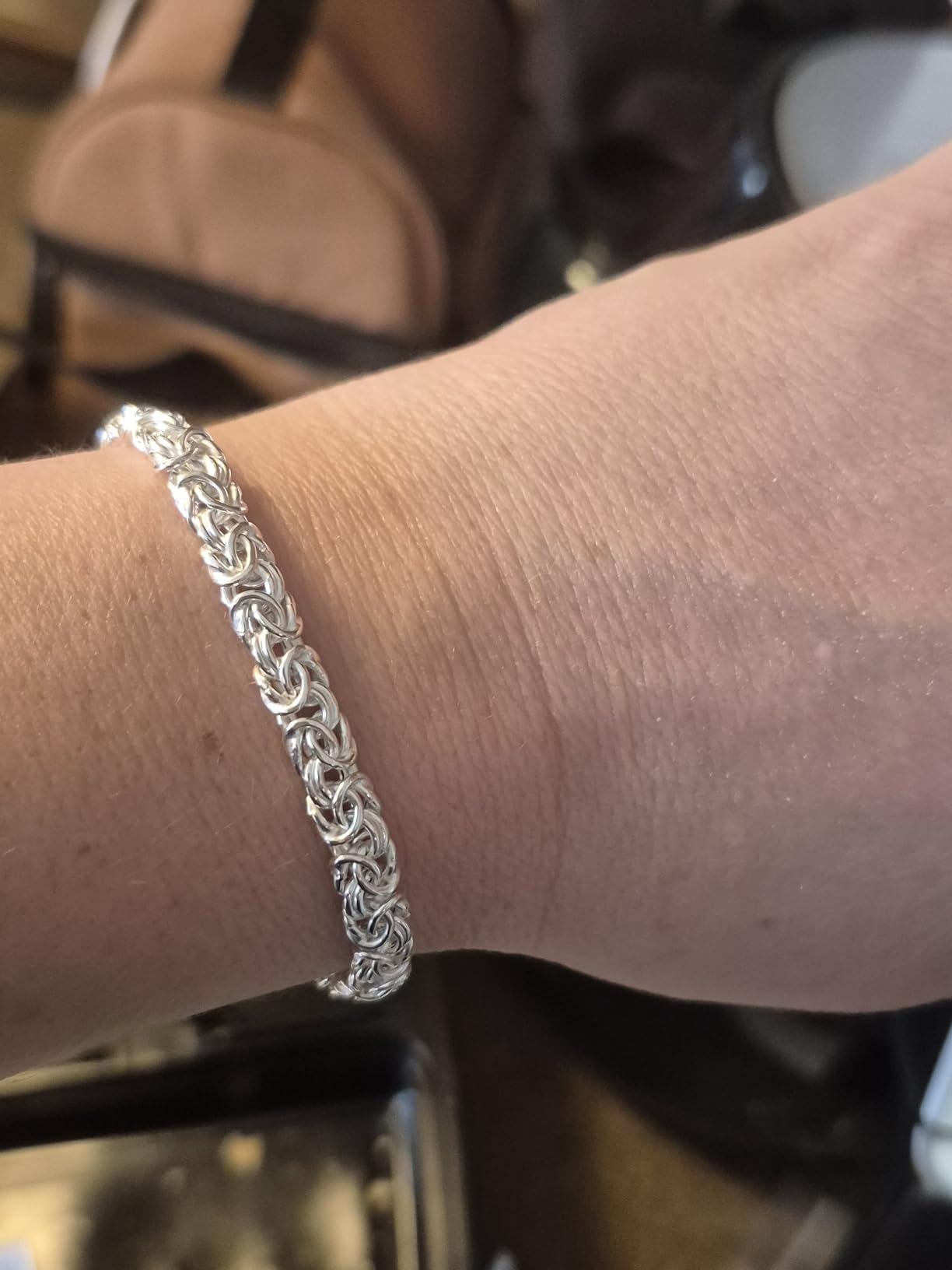 Miabella Italian 925 Sterling Silver Byzantine Bracelet for Women - Fine Jewelry, Handmade in Italy customer photo 1