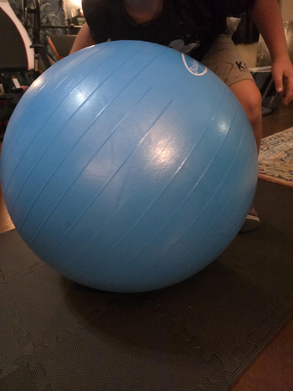 Fitvids Anti-Burst and Slip Resistant Exercise Yoga Fitness Birthing Ball with Quick Pump, 2,000-Pound Capacity, Multiple Colors and Sizes customer photo 2